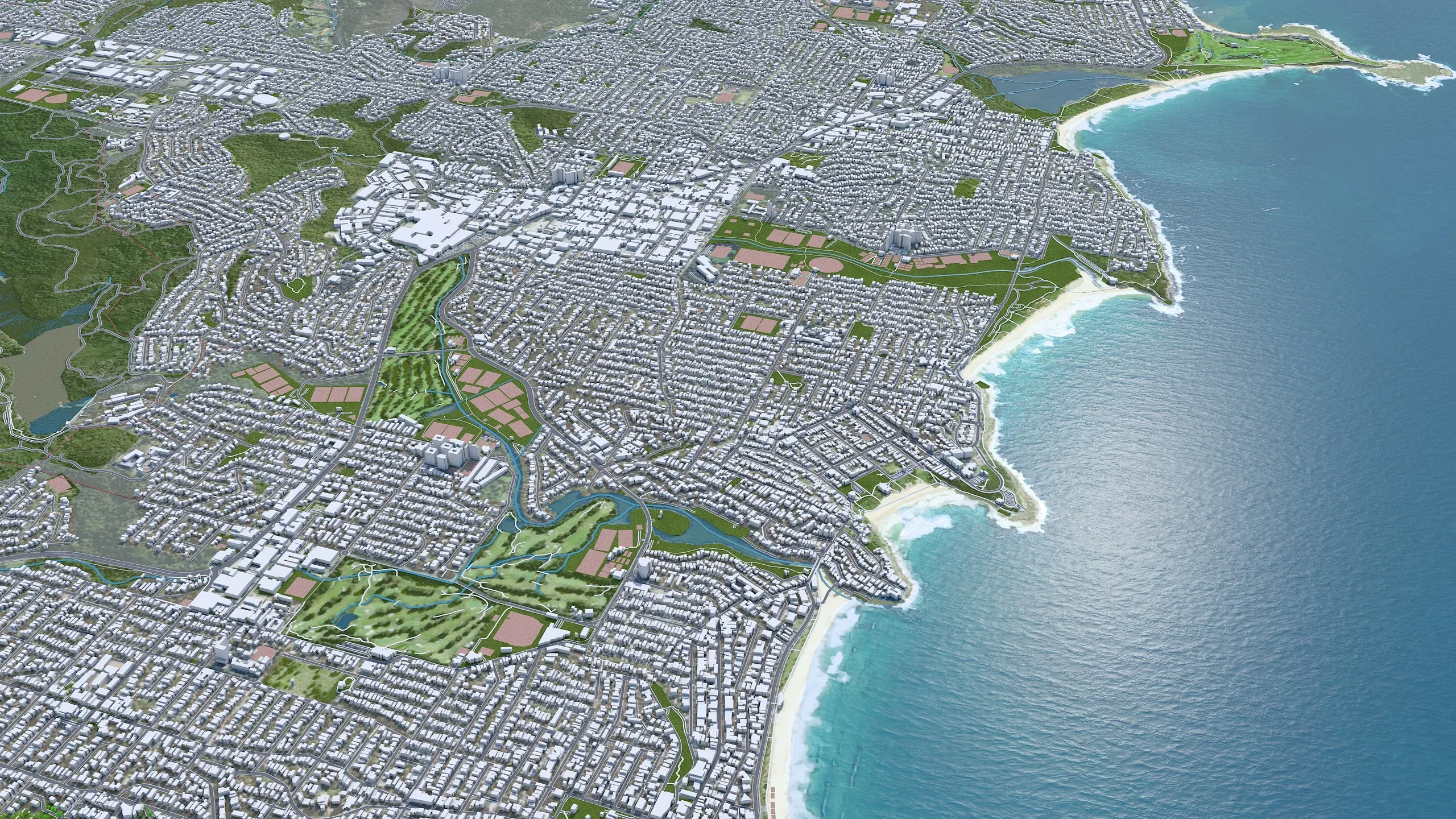 Sydney City Australia 3D Model 120km