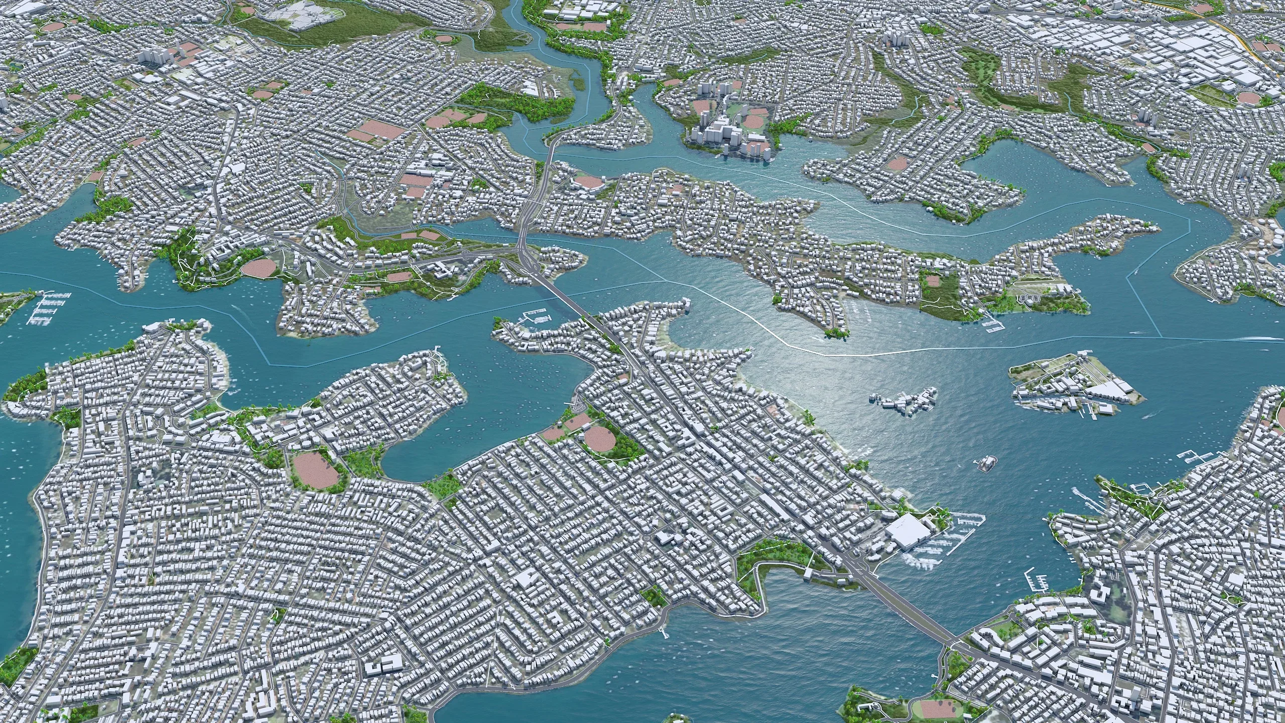 Sydney City Australia 3D Model 120km