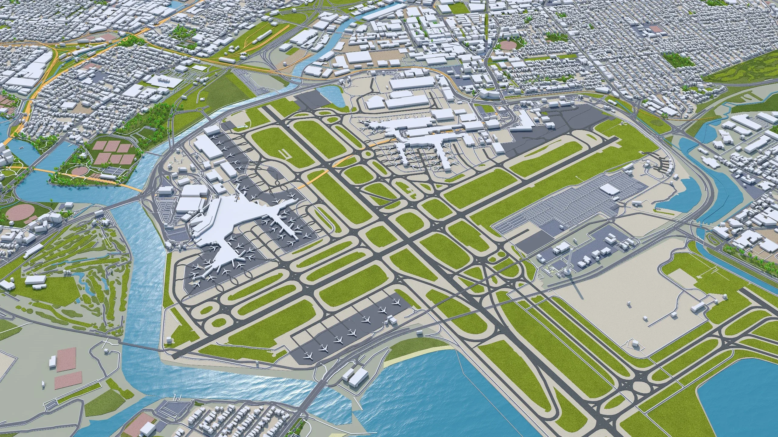 Sydney City Australia 3D Model 120km