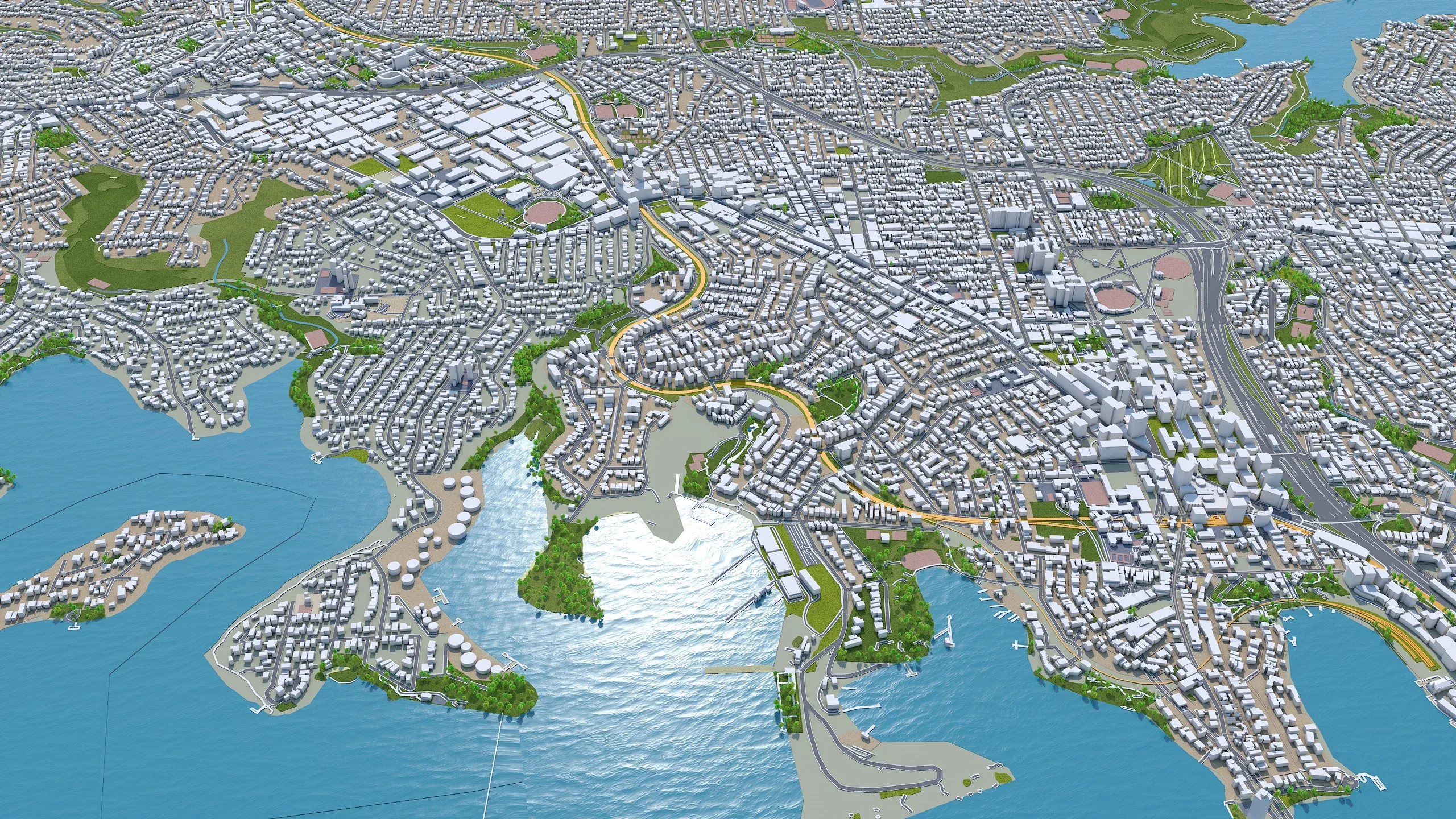 Sydney City Australia 3D Model 120km