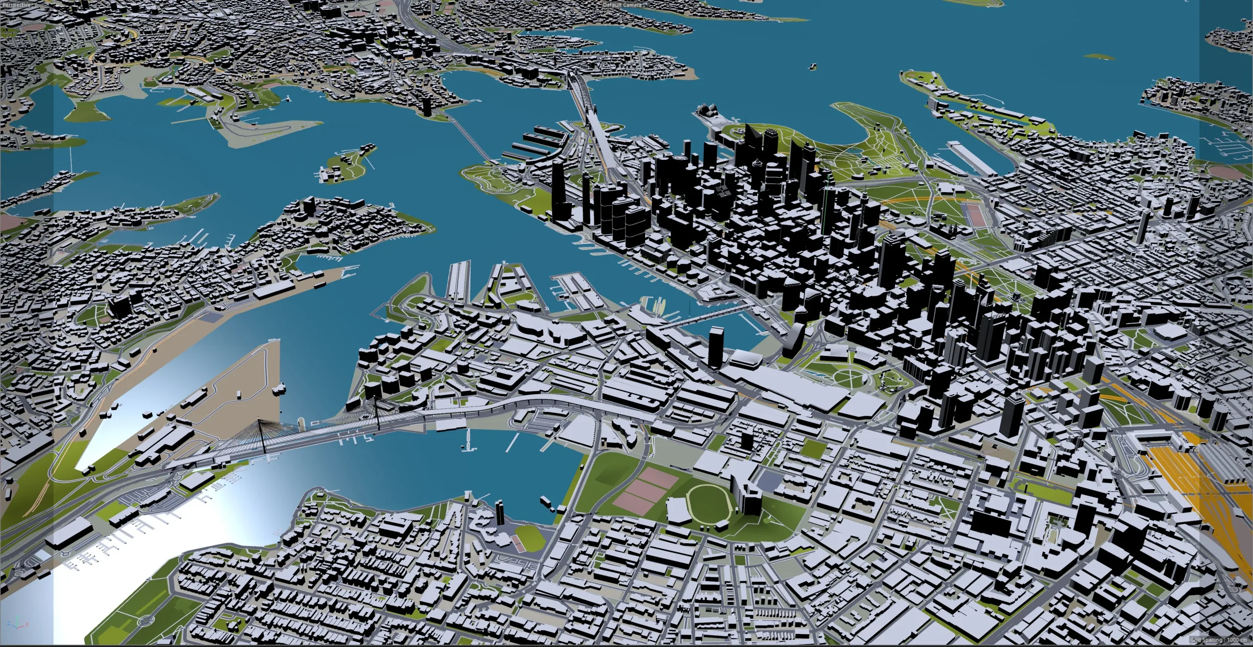 Sydney City Australia 3D Model 120km