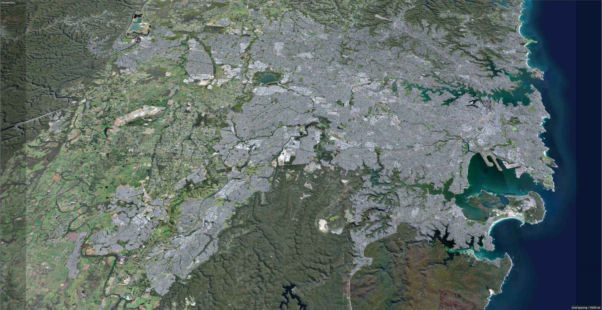 Sydney City Australia 3D Model 120km