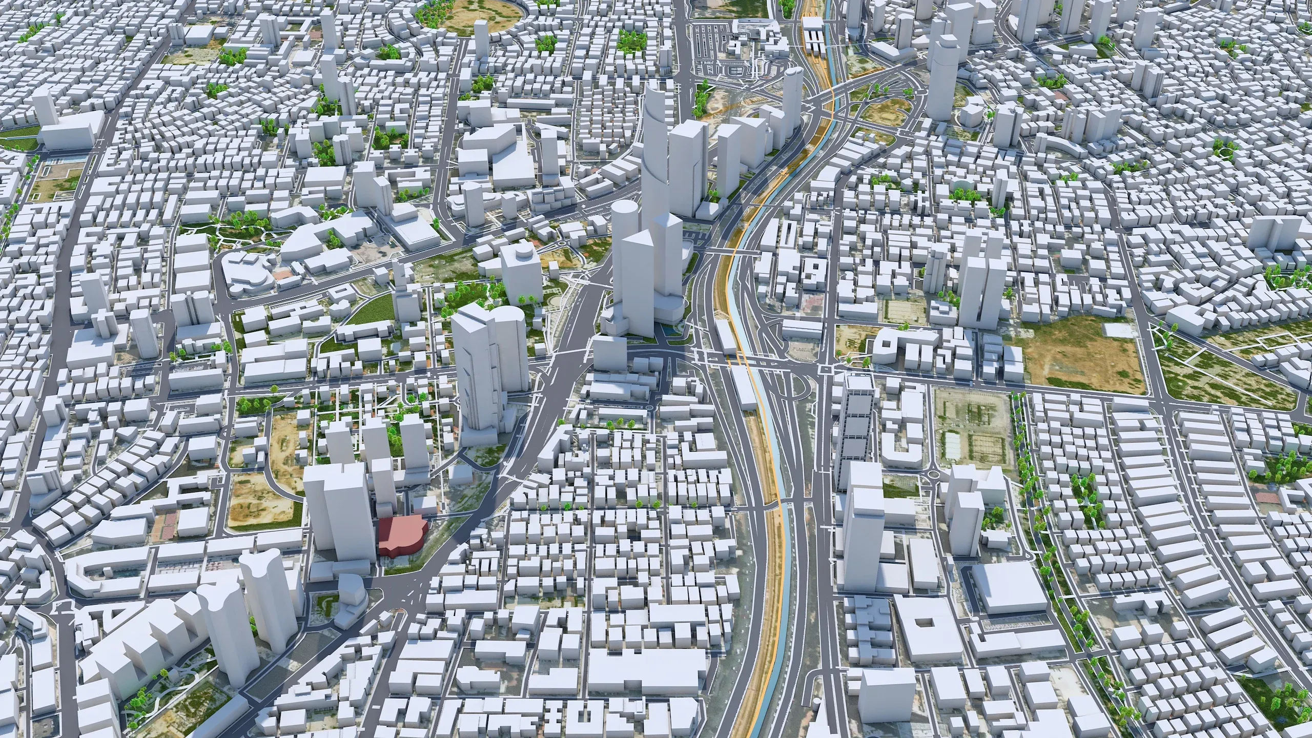 Tel Aviv City Israel 3D Model 30km