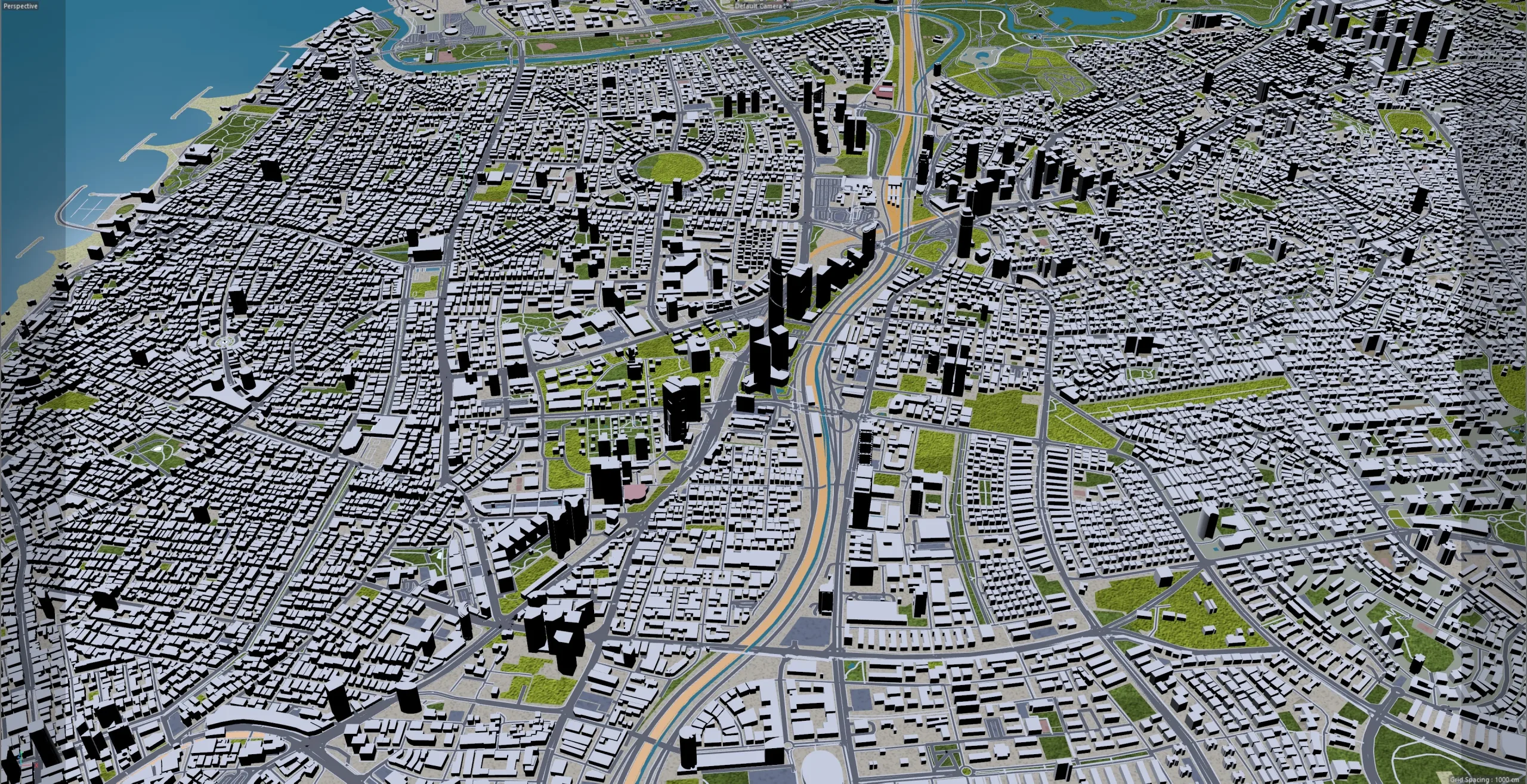 Tel Aviv City Israel 3D Model 30km