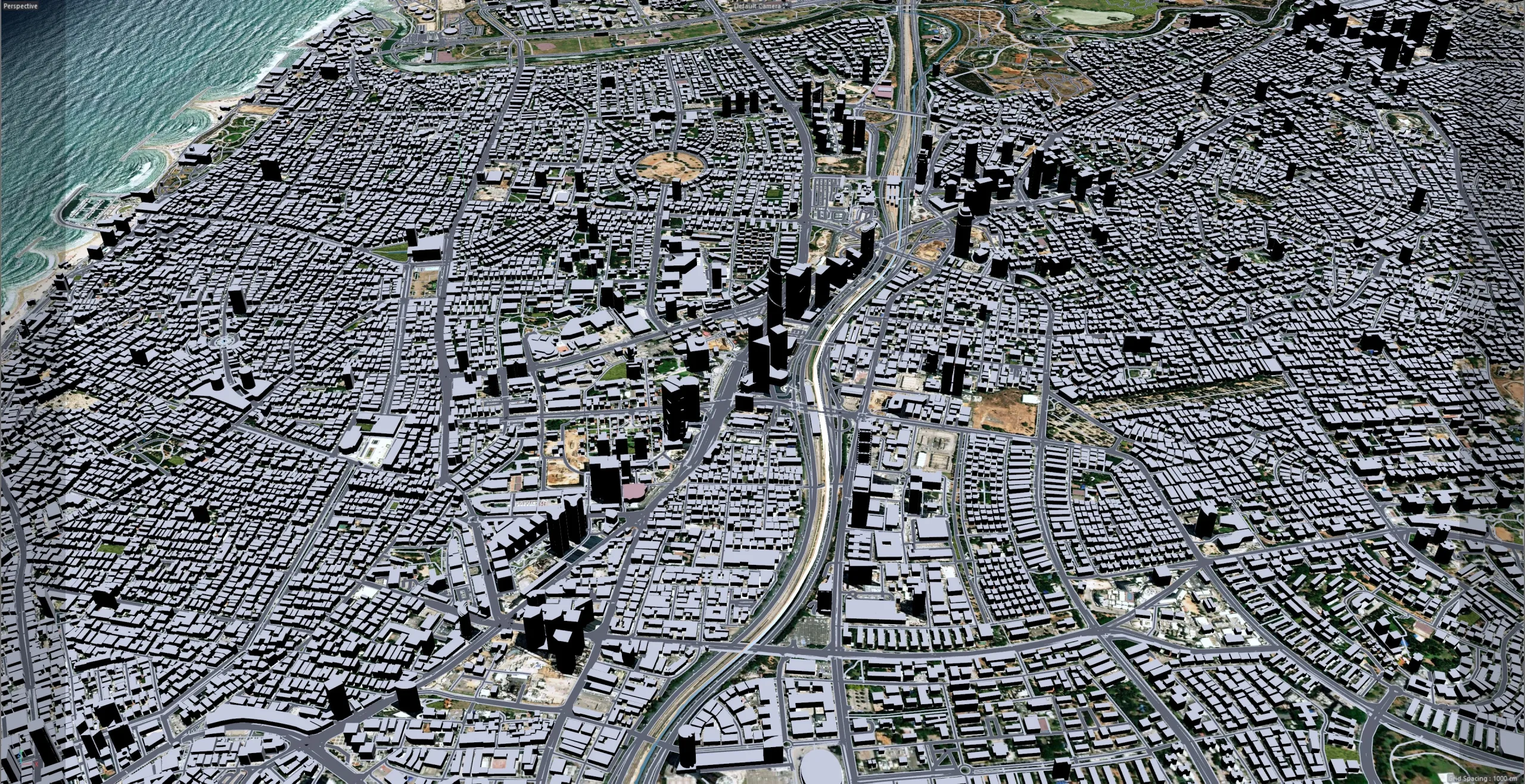 Tel Aviv City Israel 3D Model 30km