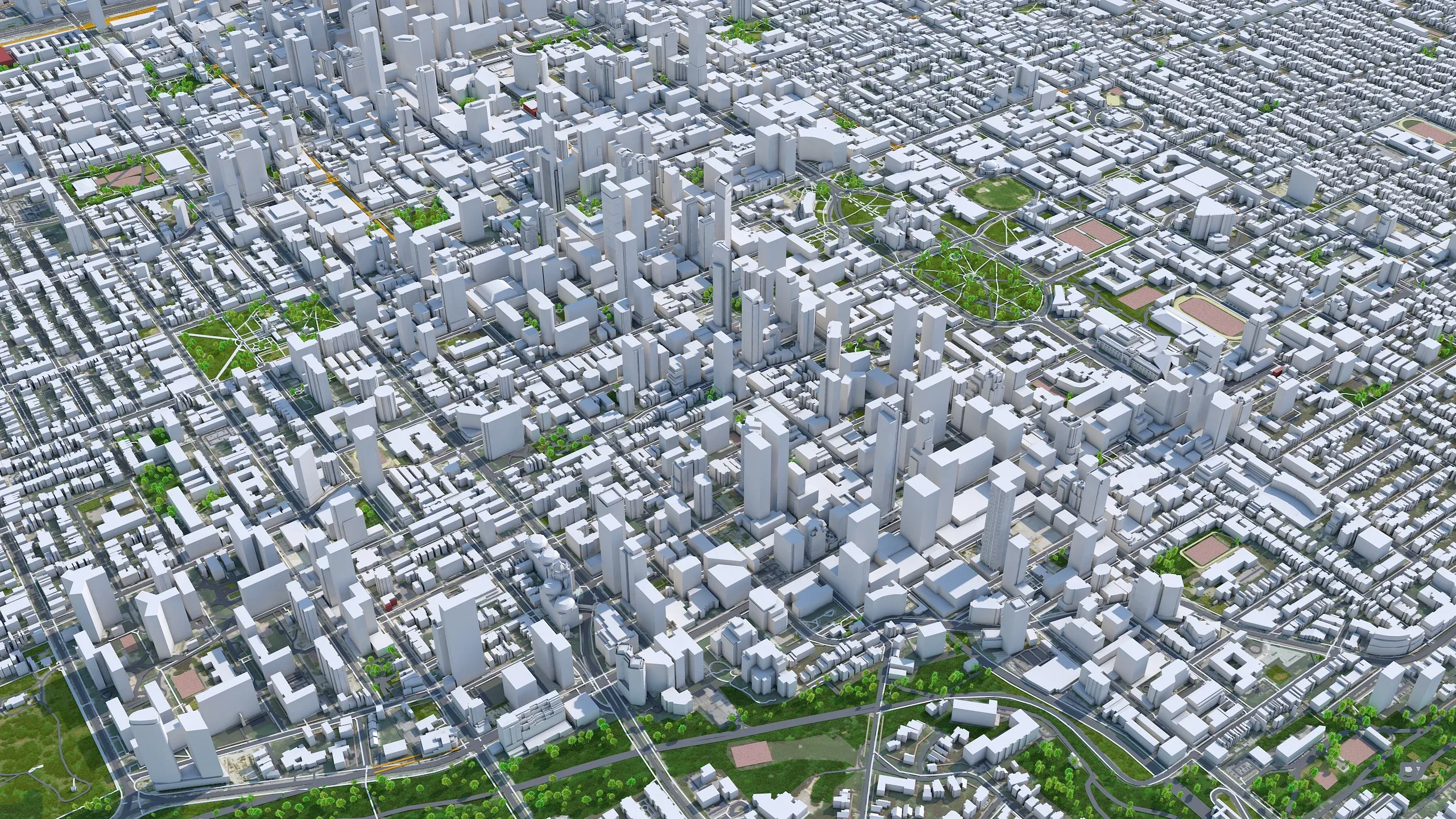 Toronto Downtown City Canada 3D Model 9km