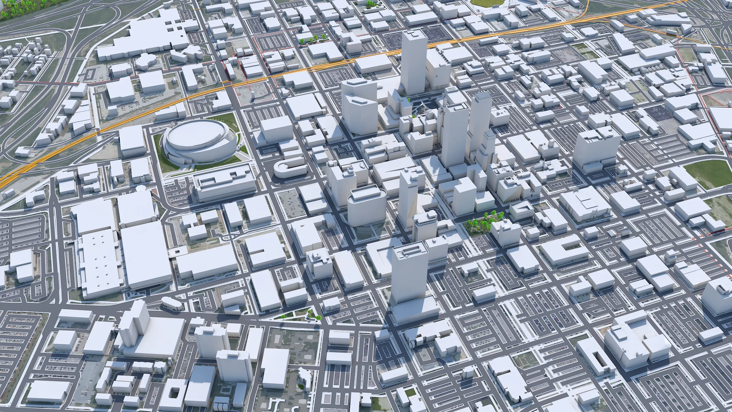 Tulsa City Oklahoma 3D Model 60km