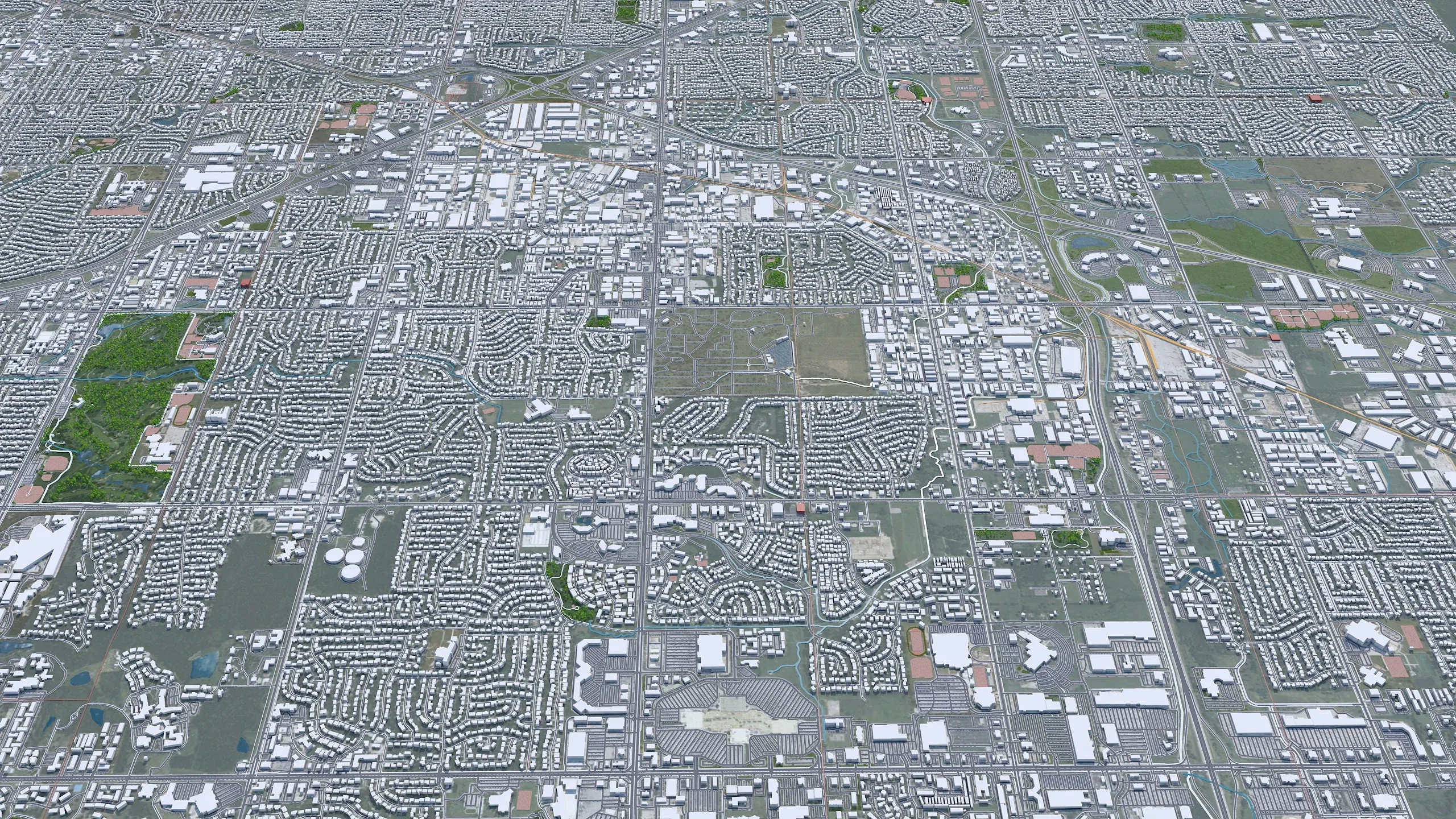 Tulsa City Oklahoma 3D Model 60km