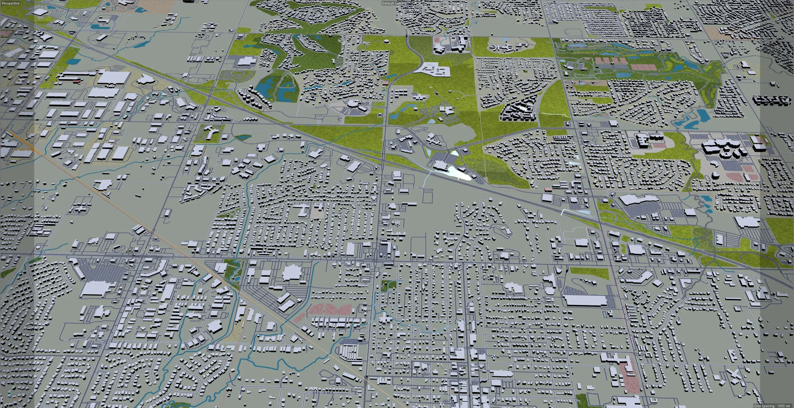 Tulsa City Oklahoma 3D Model 60km