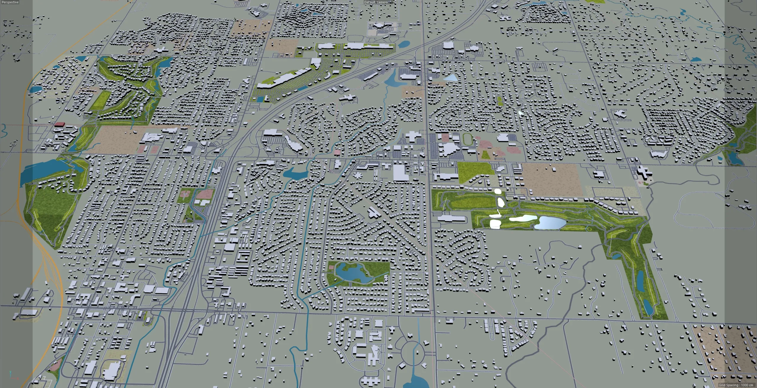 Tulsa City Oklahoma 3D Model 60km