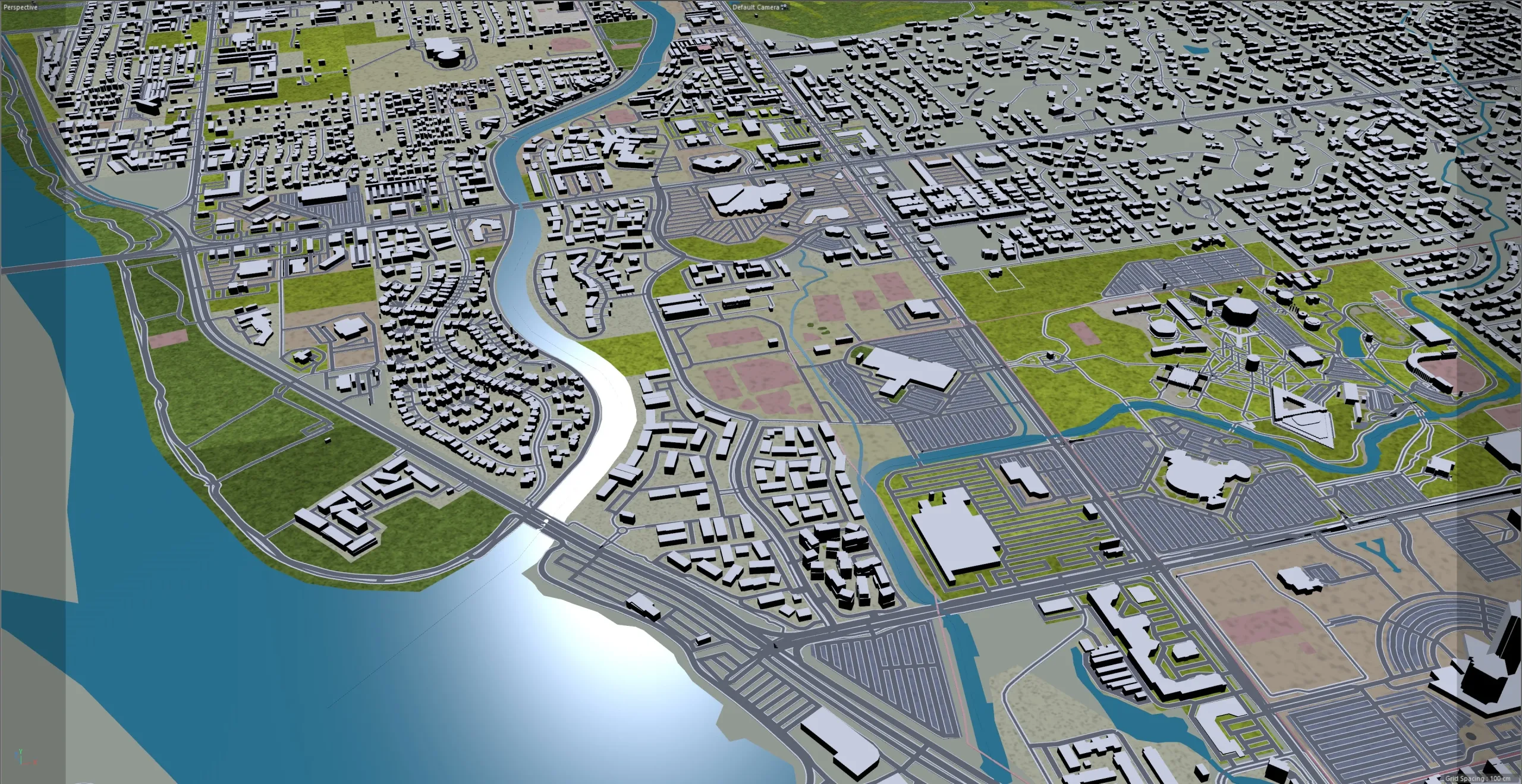 Tulsa City Oklahoma 3D Model 60km