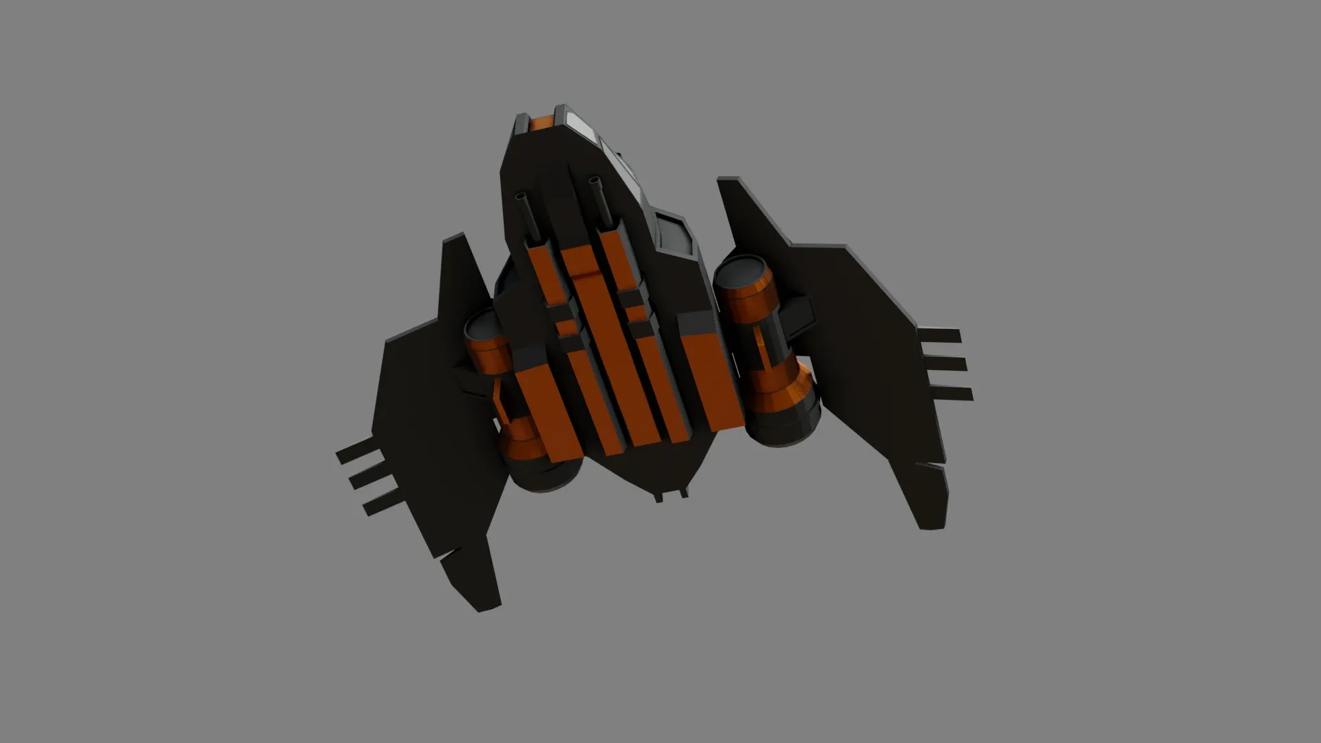 Sci-Fi Fighter Ship v1- Low Poly - Game Ready - PBR