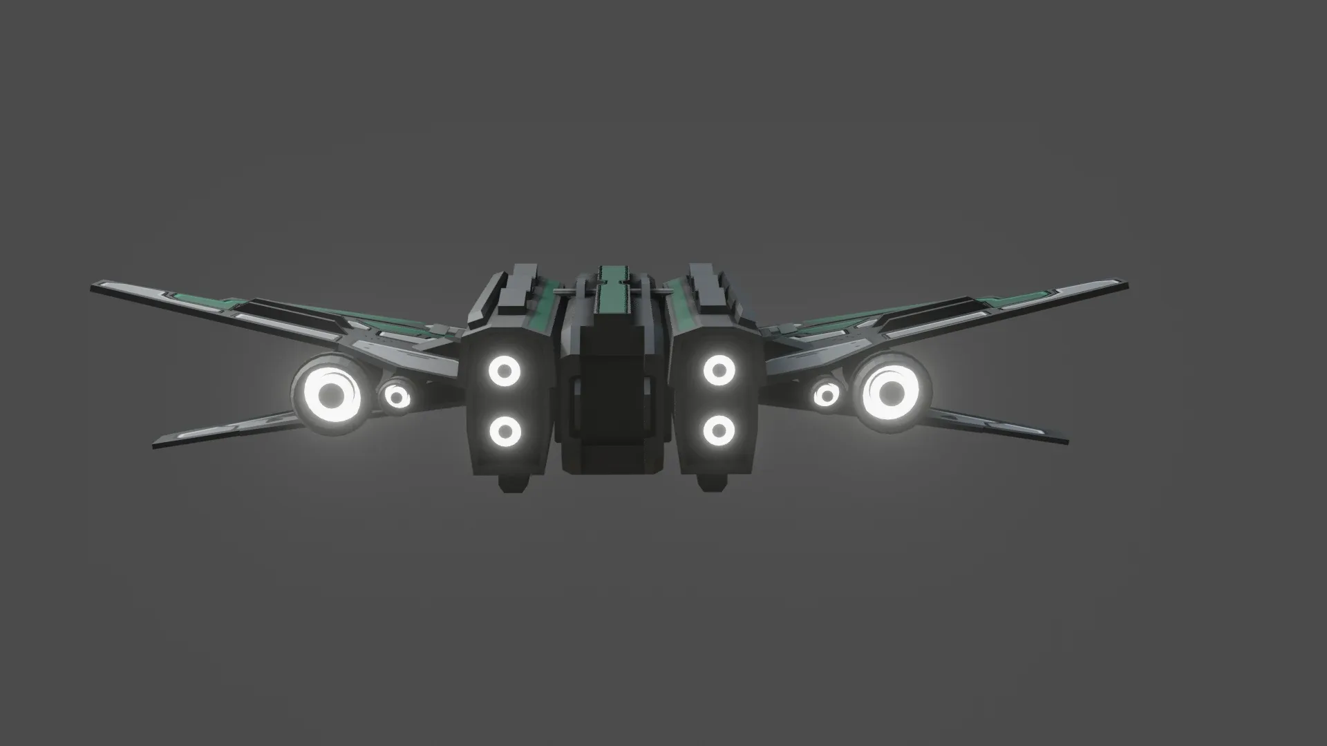 Sci-Fi  Fighter Ship -  Low Poly - Game ready - PBR