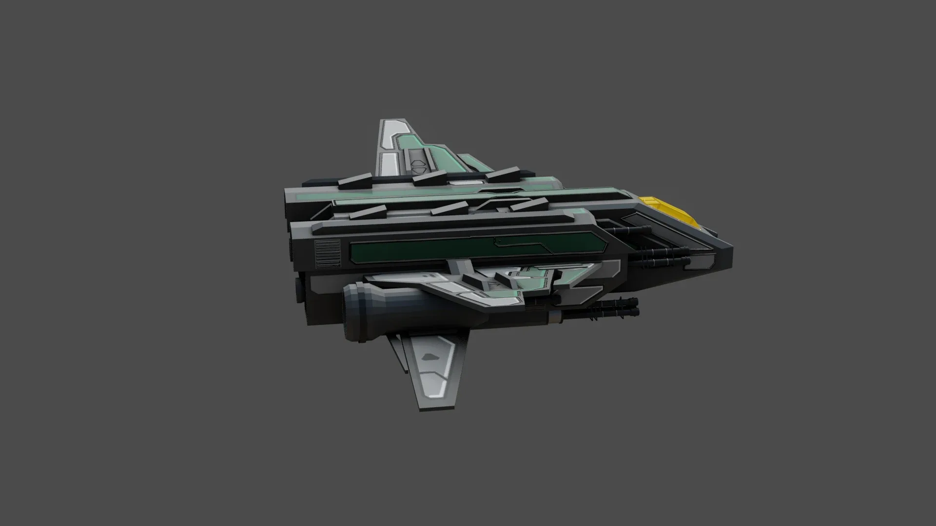 Sci-Fi  Fighter Ship -  Low Poly - Game ready - PBR