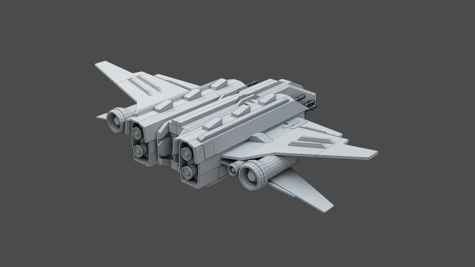 Sci-Fi  Fighter Ship -  Low Poly - Game ready - PBR