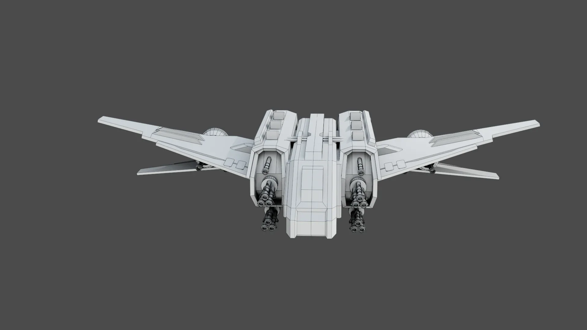 Sci-Fi  Fighter Ship -  Low Poly - Game ready - PBR