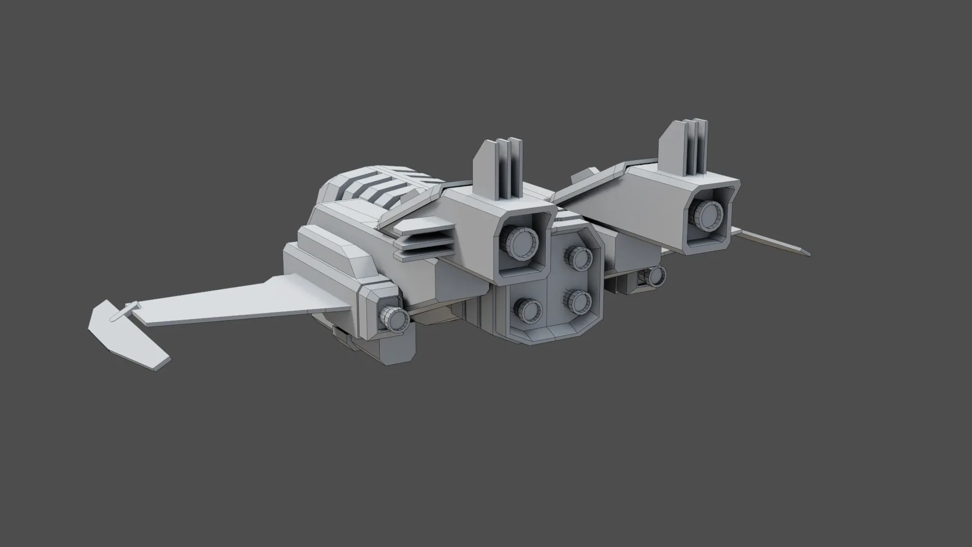 Sci-Fi Fighter Ship v3 - Low Poly - Game ready - PBR