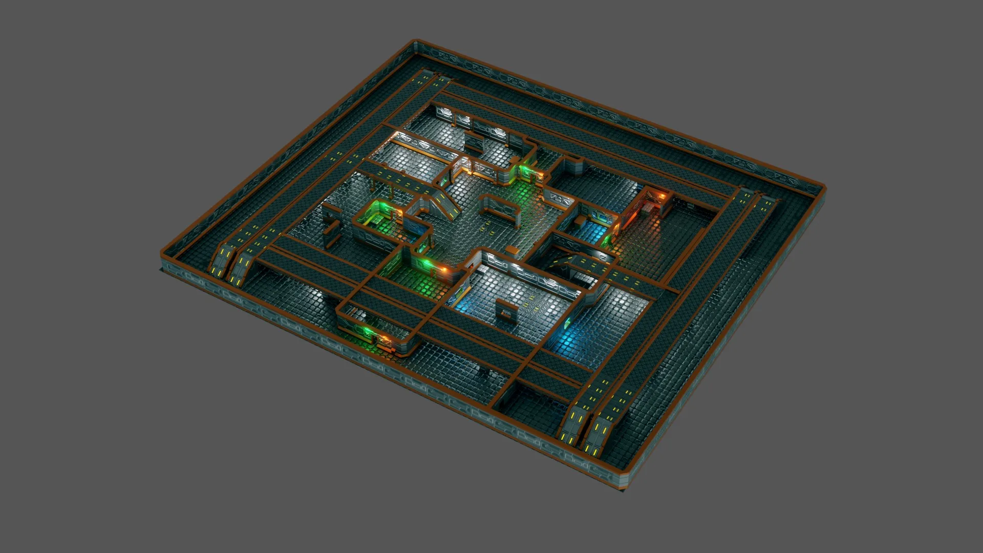 Modular Sci Fi Lab - Low Poly - Game ready - PBR