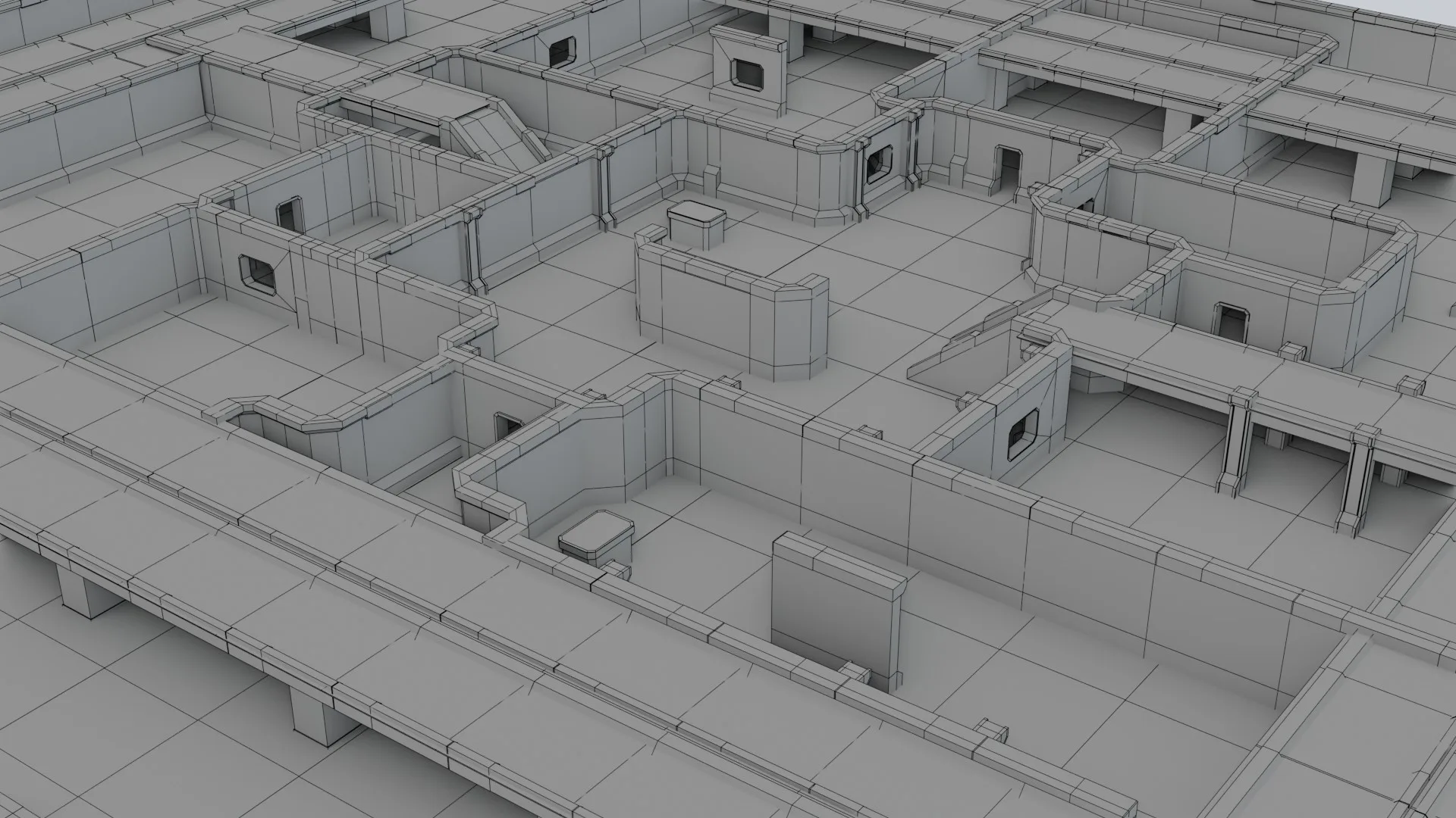 Modular Sci Fi Lab - Low Poly - Game ready - PBR