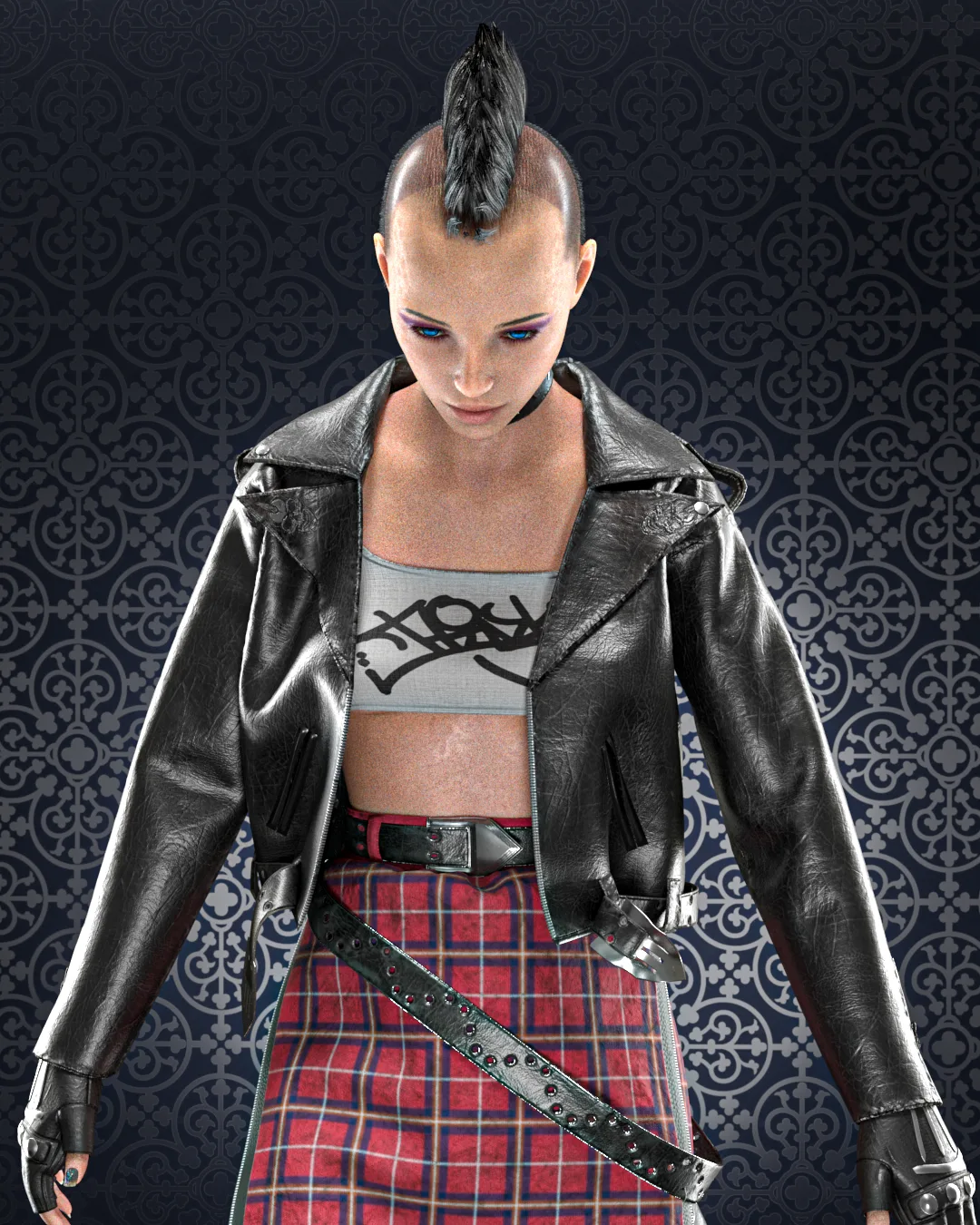 Punk No.2 (Marvelous Designer & Clo3d & FBX & OBJ & Texture)