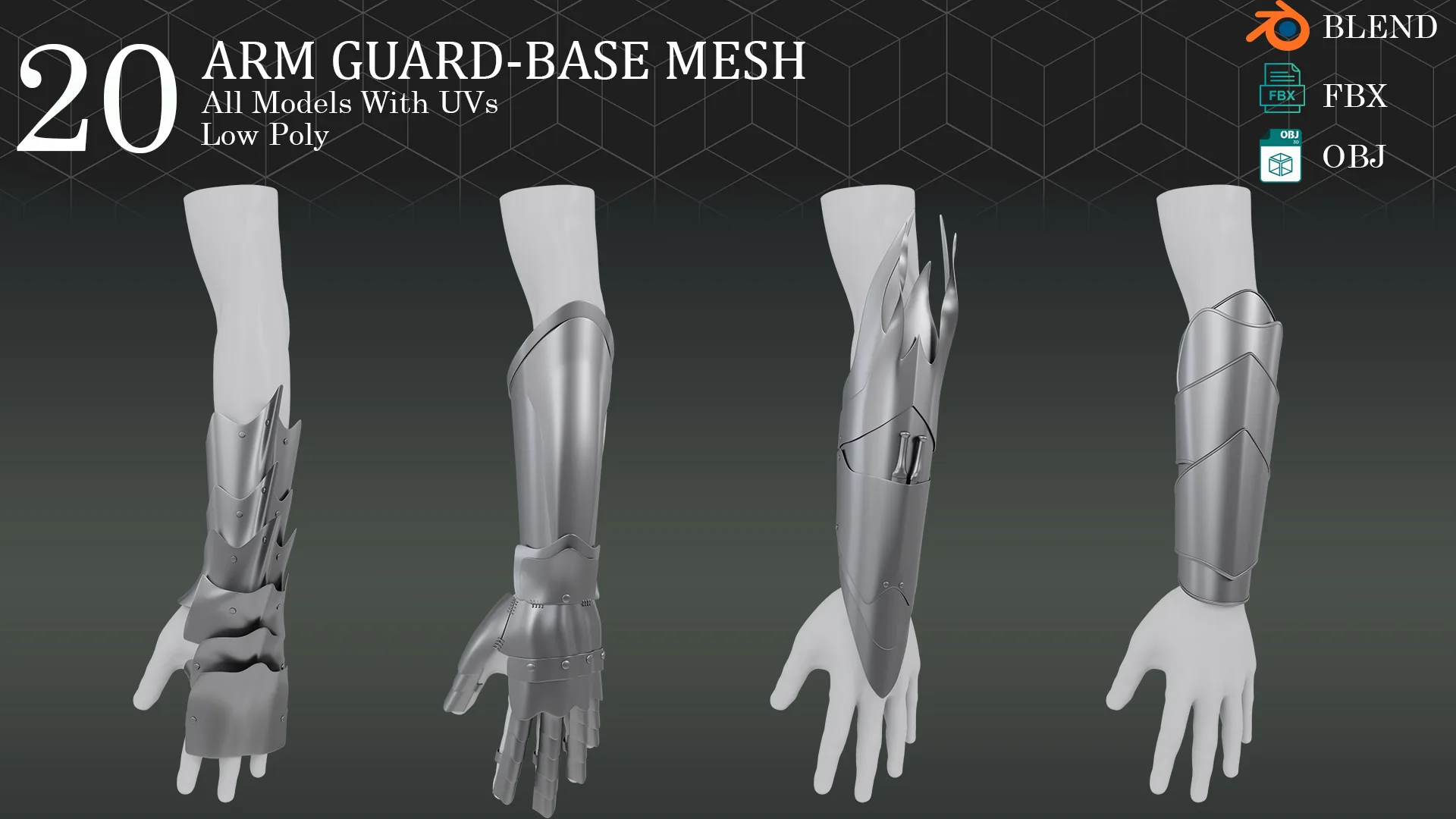 20 Arm Guard - Base Mesh