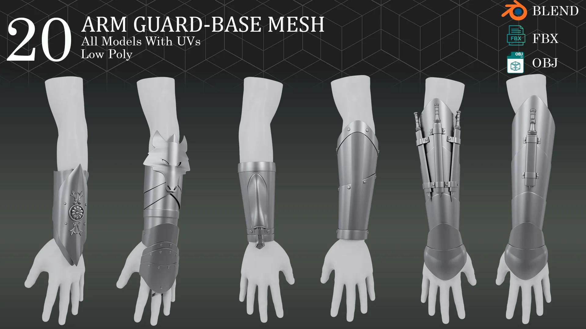 20 Arm Guard - Base Mesh