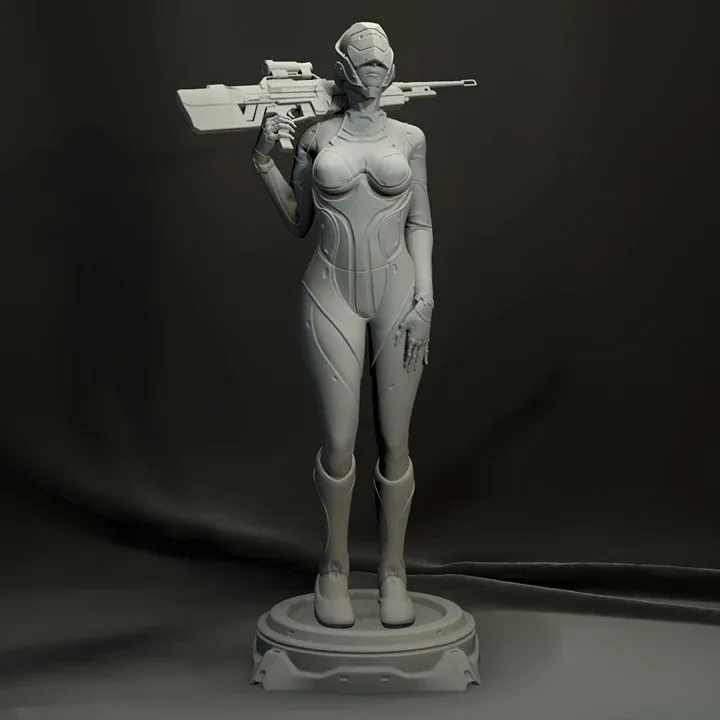 [3D Print] Sci fi Sniper Girl