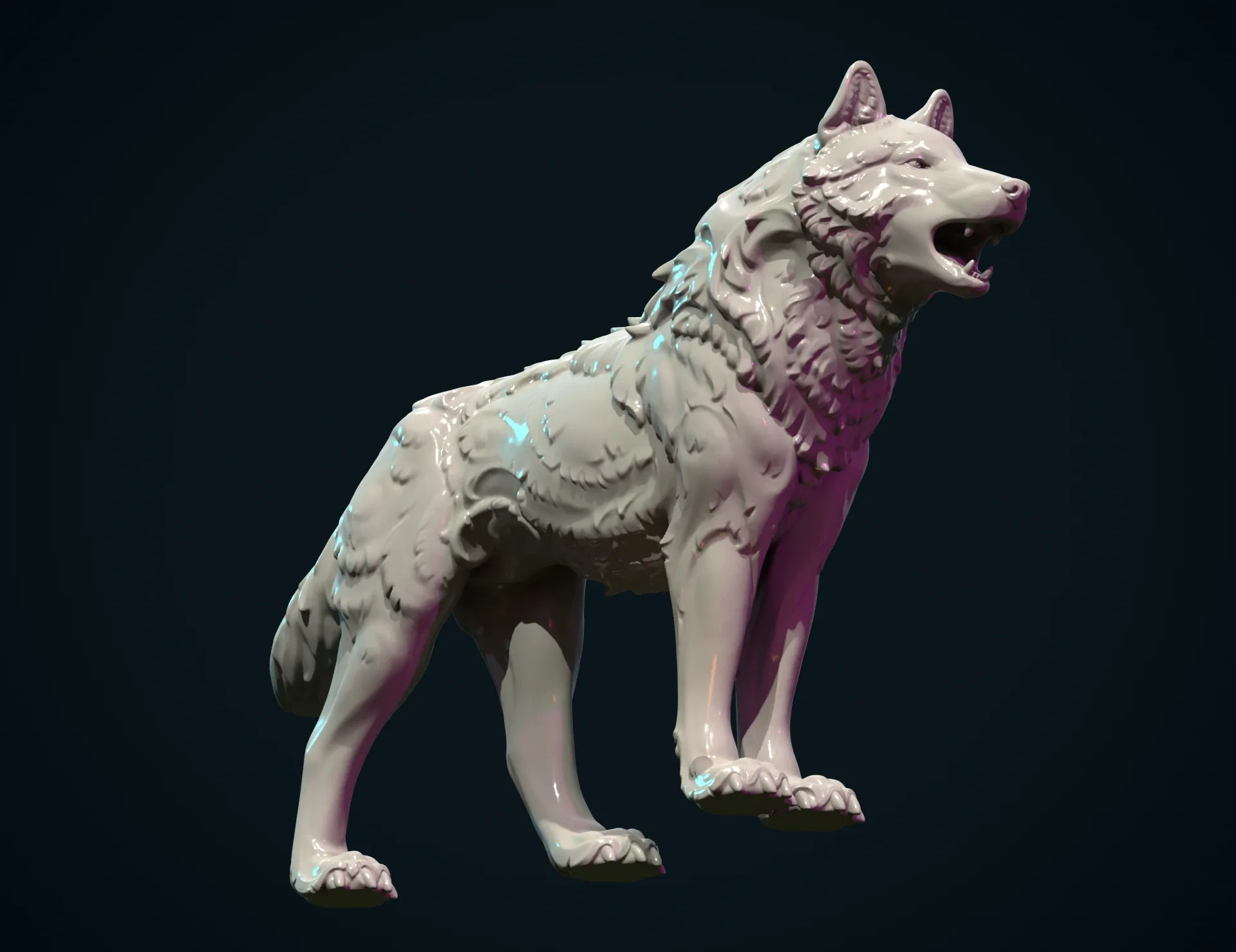 Wolf sculpture