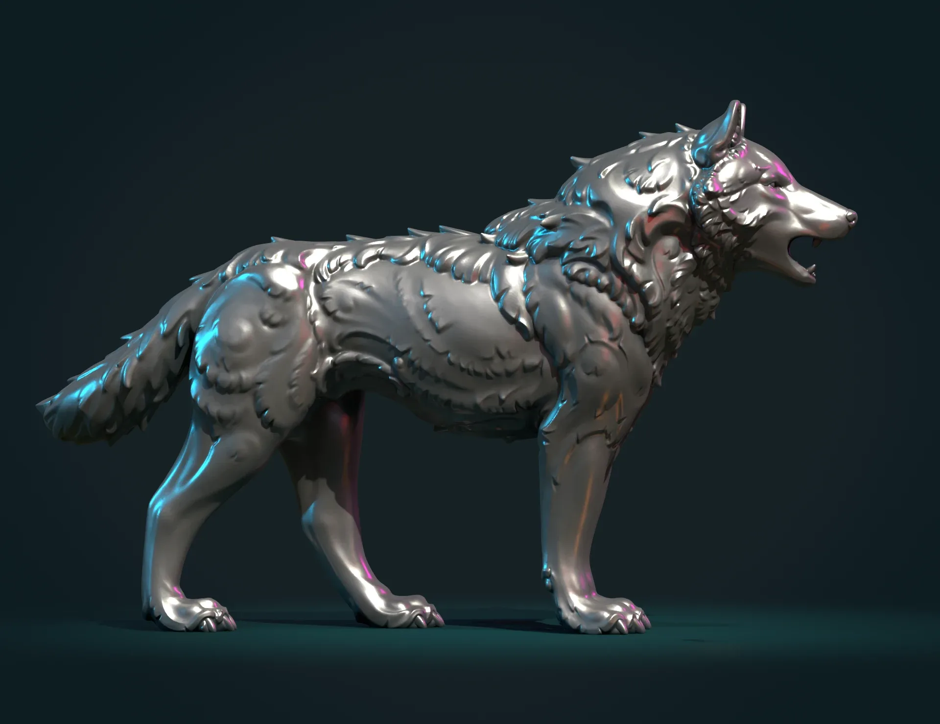 Wolf sculpture