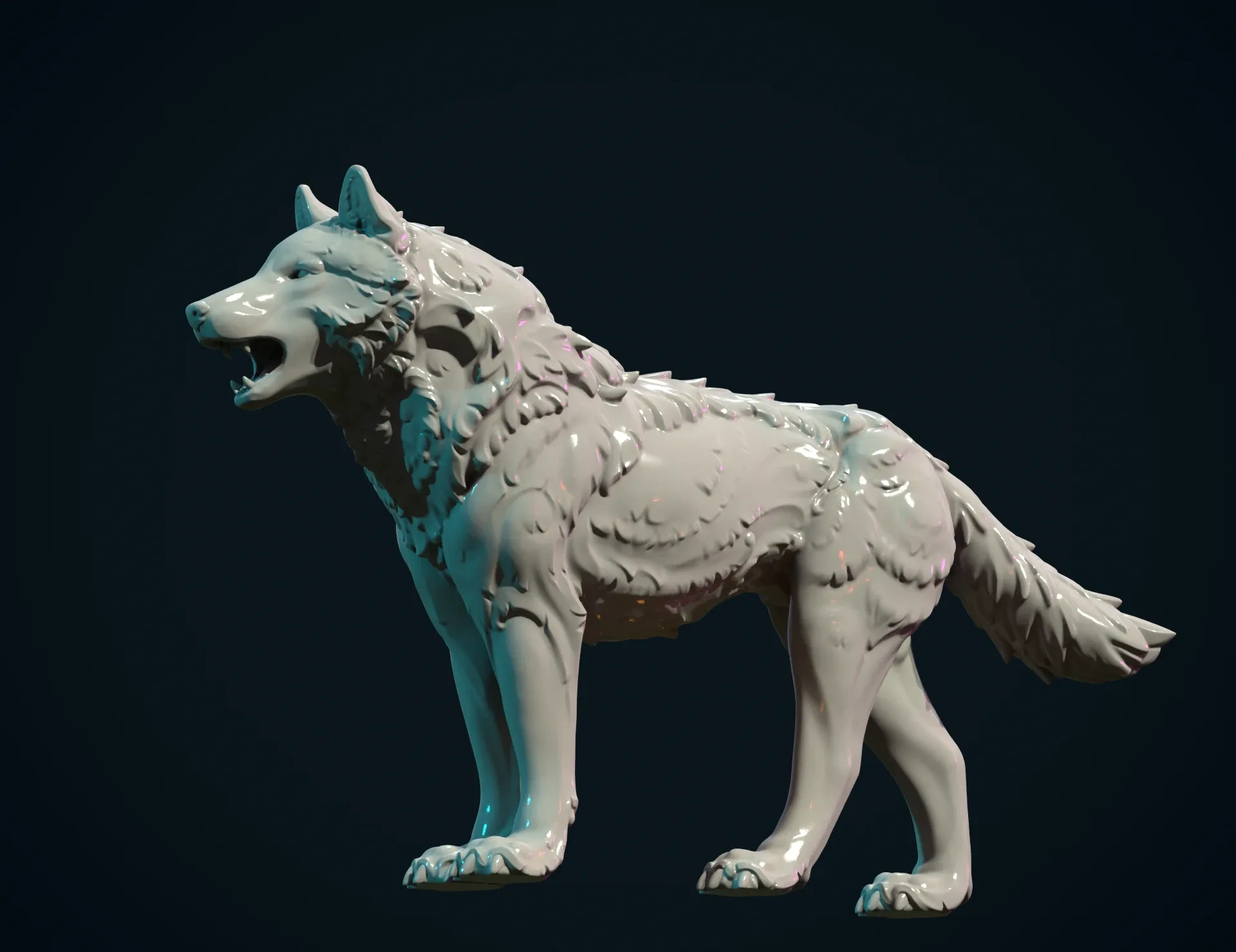 Wolf sculpture