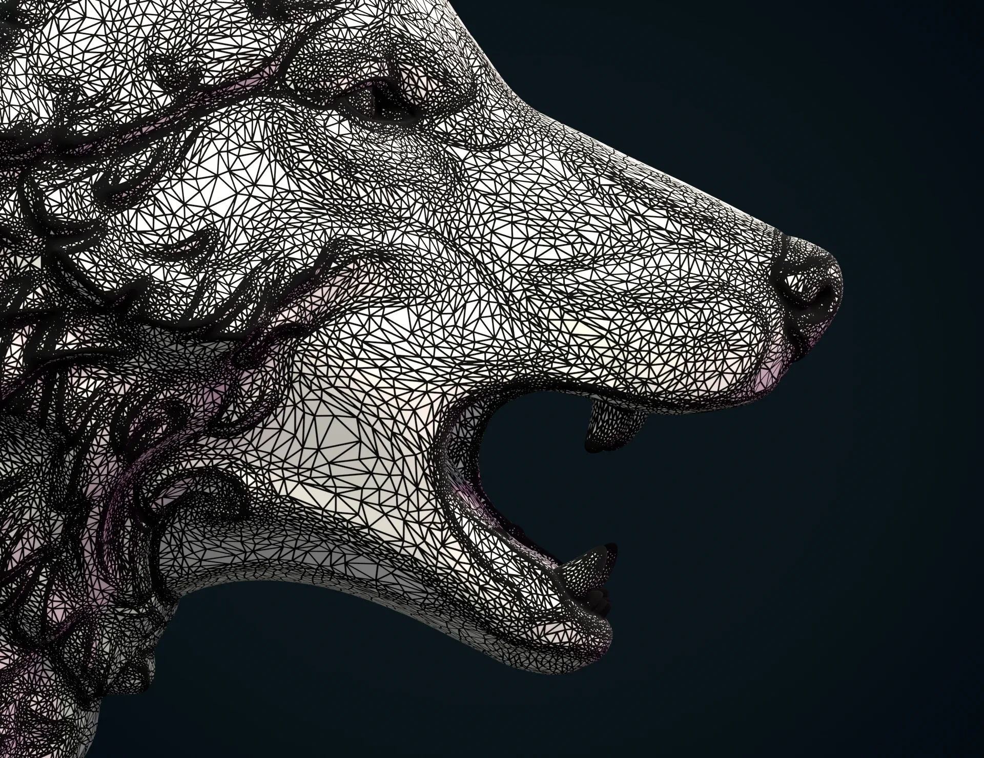 Wolf sculpture