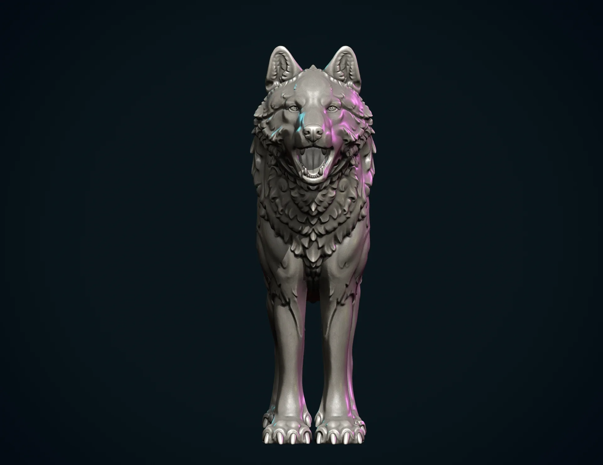 Wolf sculpture