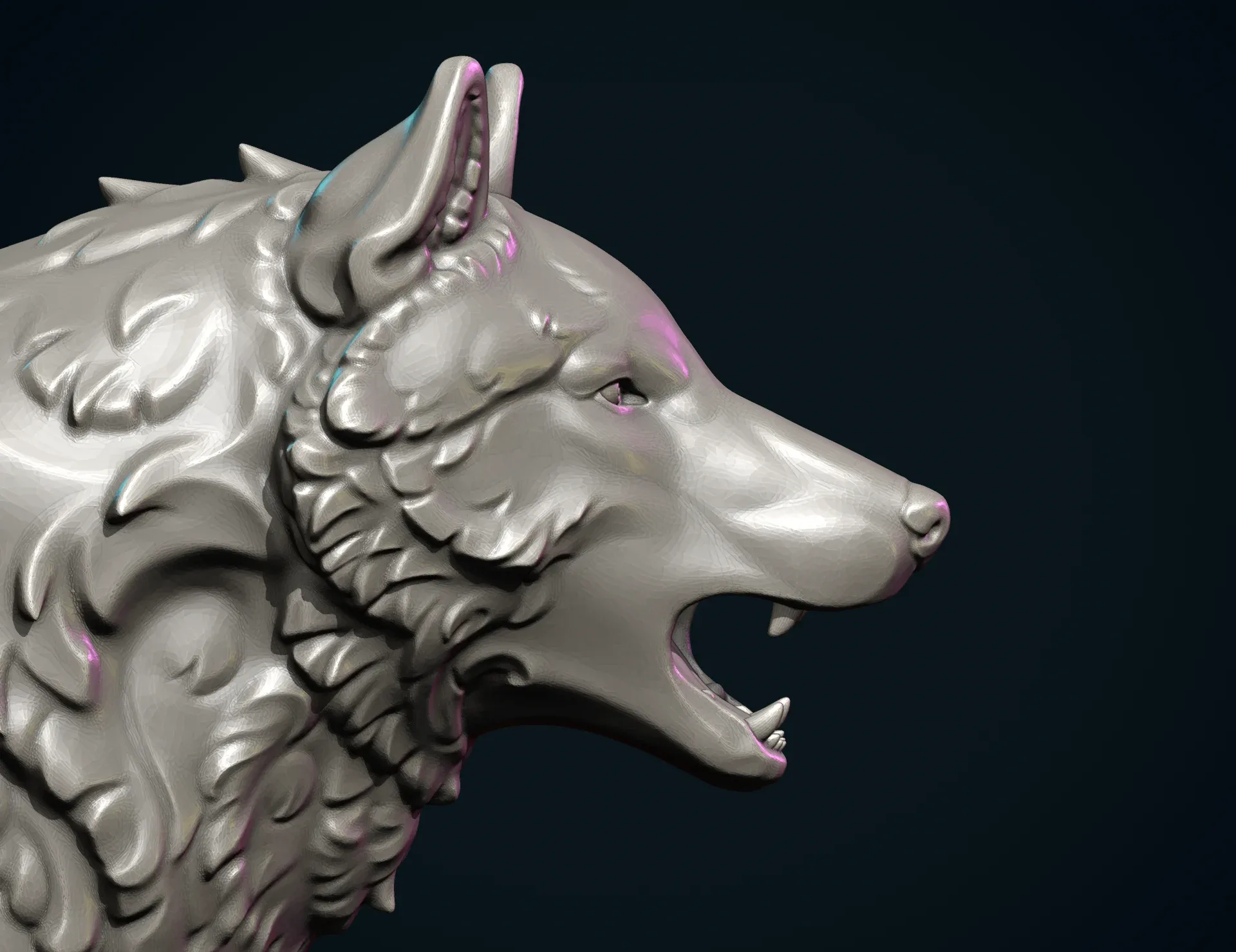 Wolf sculpture