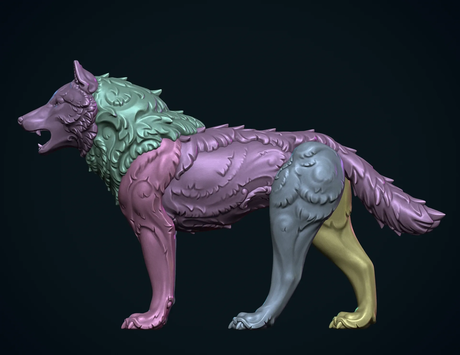 Wolf sculpture