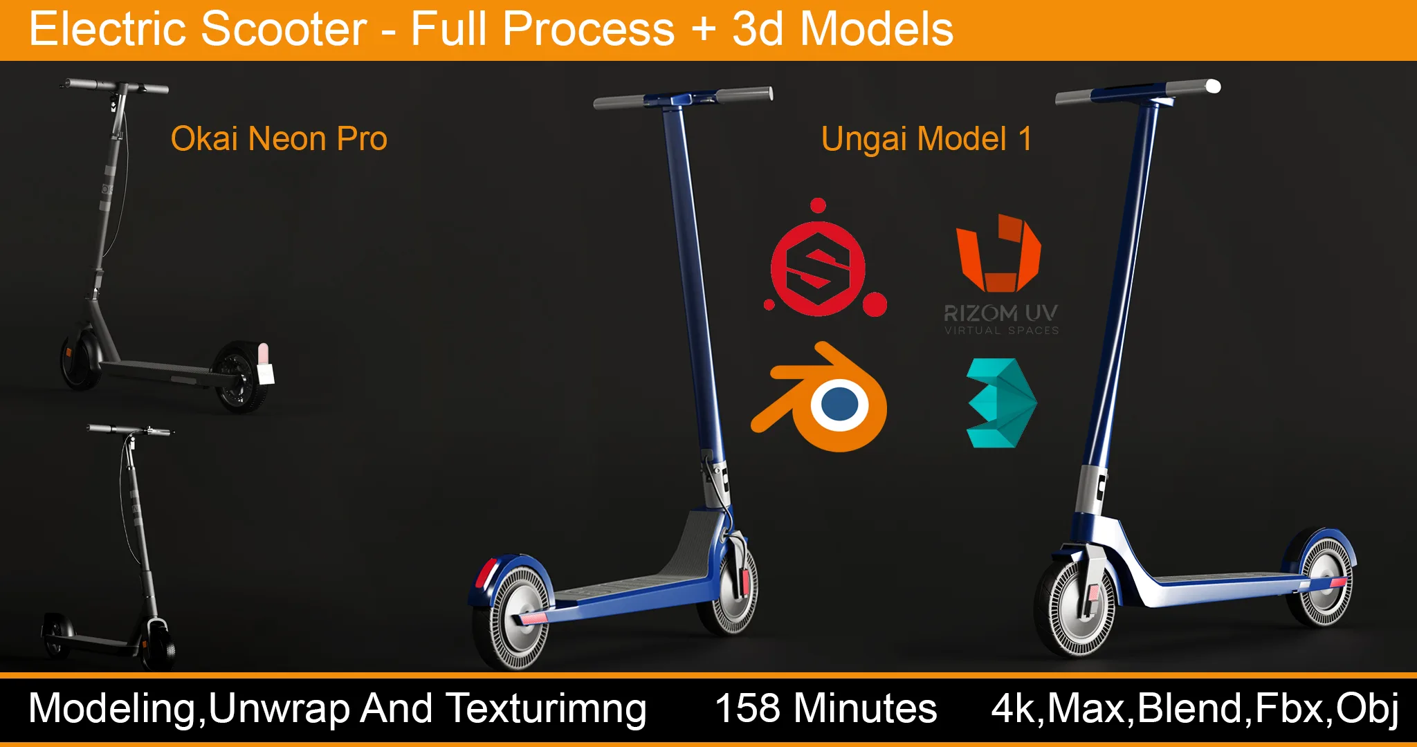 Electric Scooter - Full Process + 3d Models