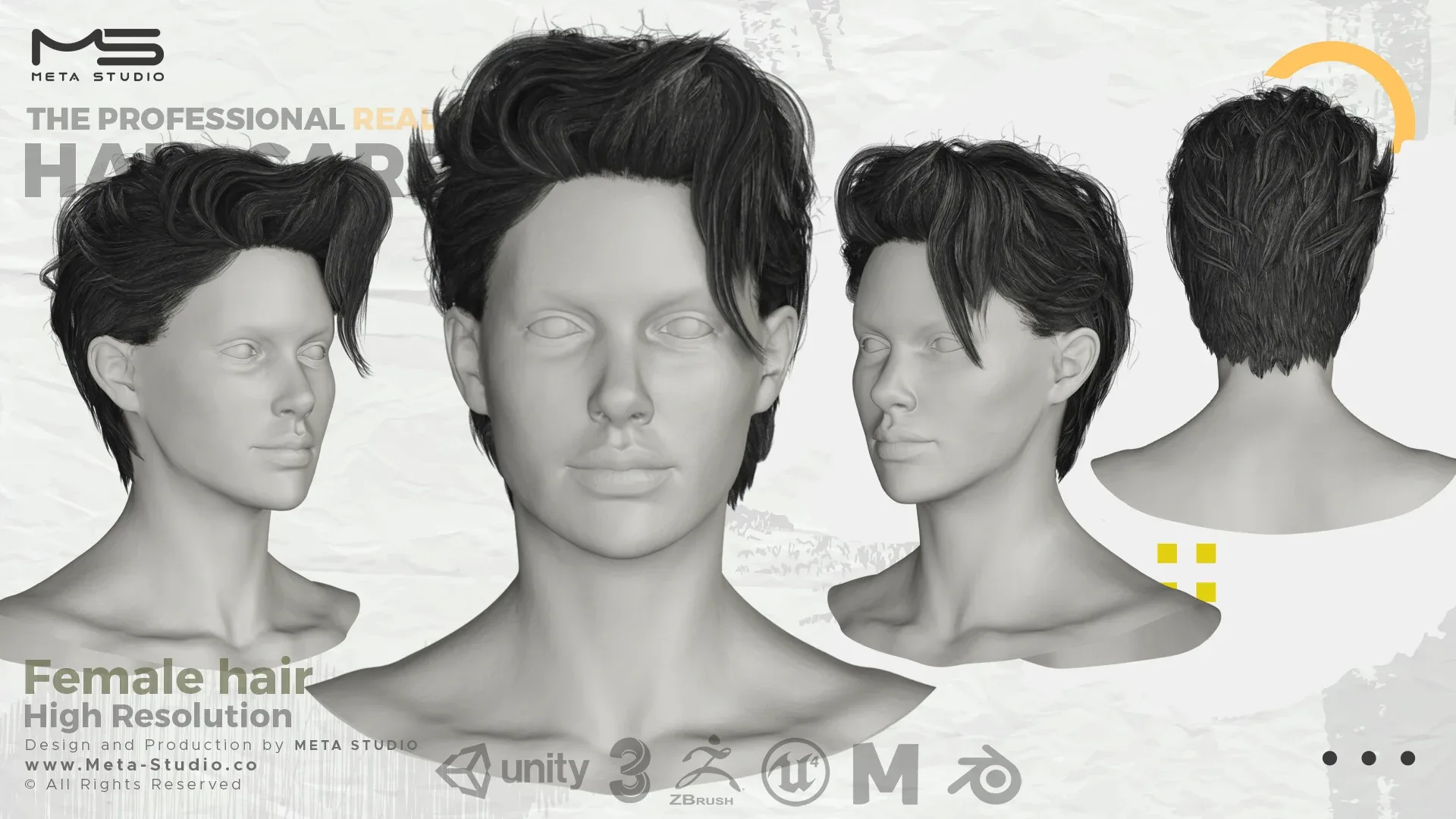 Female Hair Part 5 - Professional Realtime Hair card