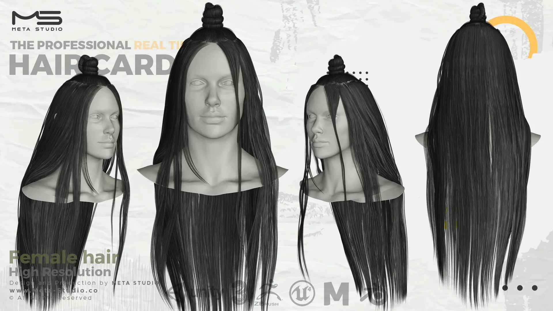 Female Hair Part 5 - Professional Realtime Hair card