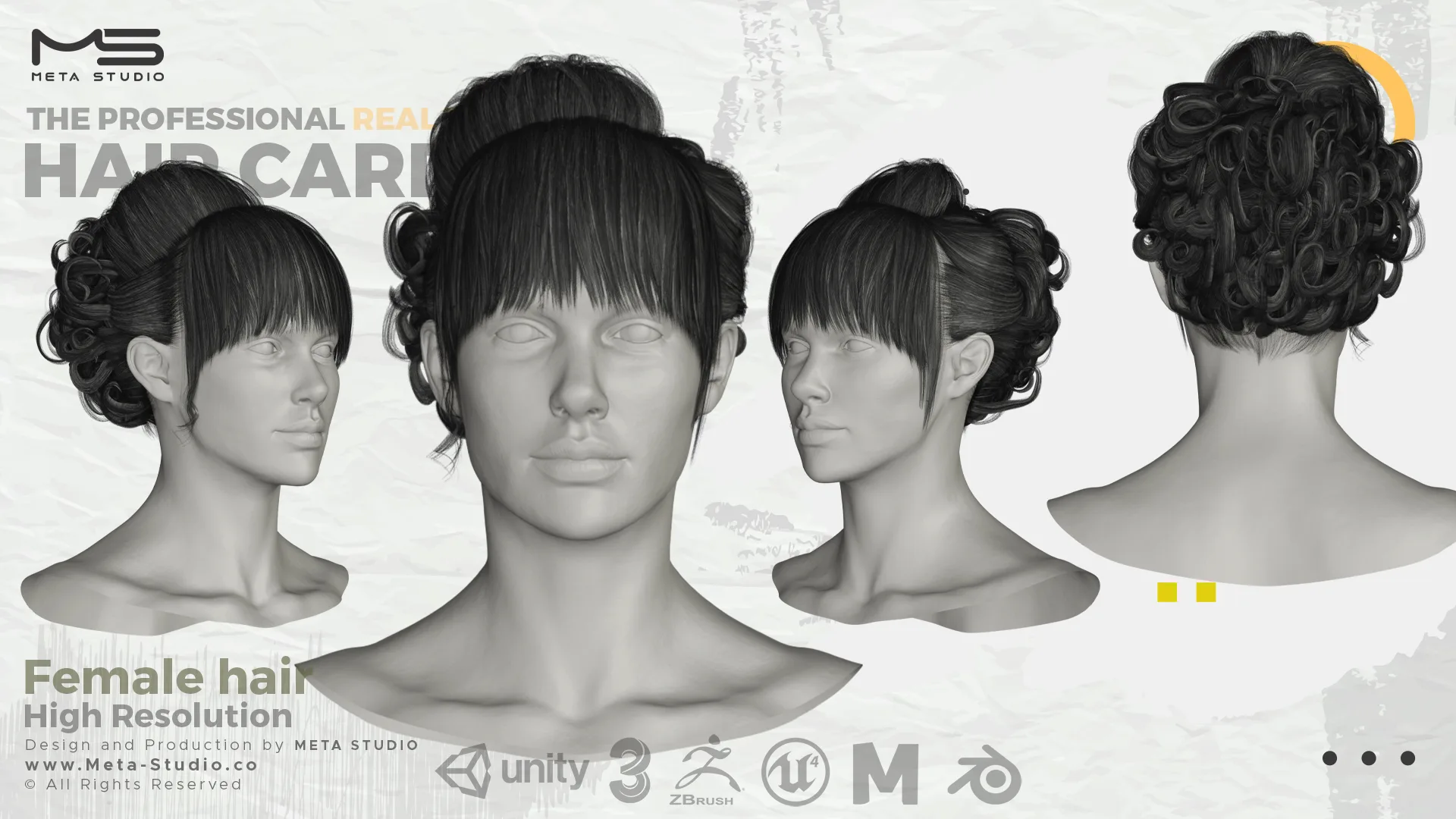 Female Hair Part 6 - Professional Realtime Hair card