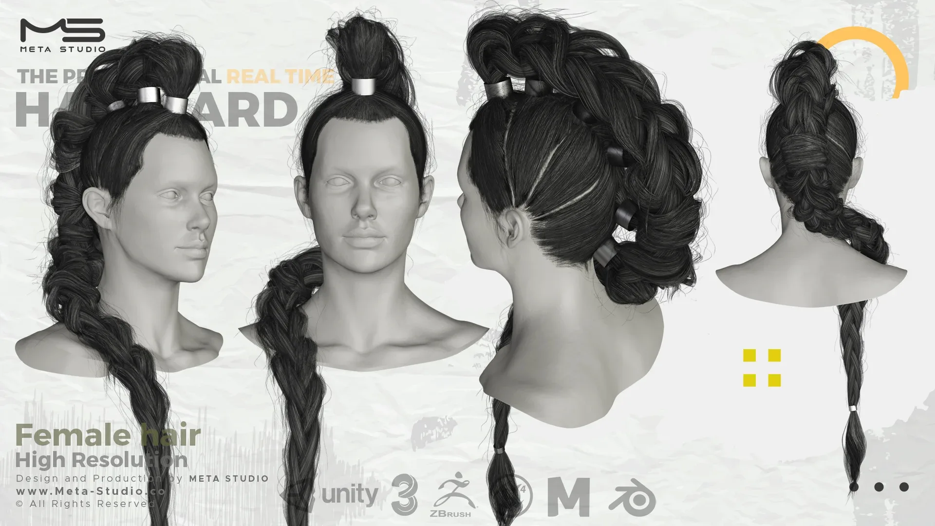 Female Hair Part 6 - Professional Realtime Hair card