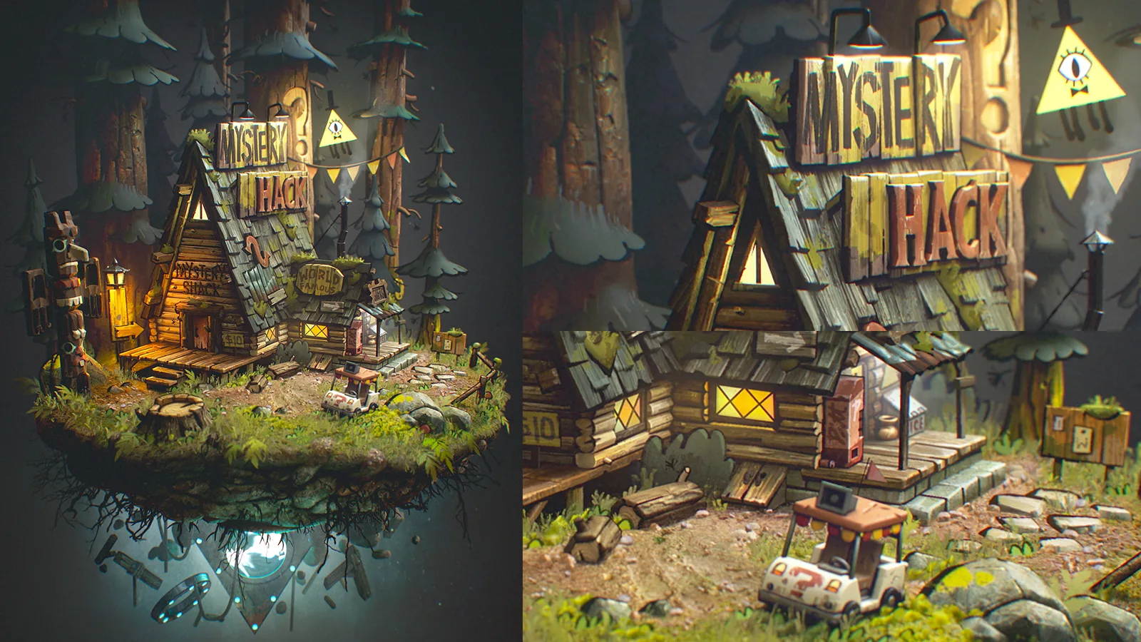 Mystery Shack - Stylized 3D Diorama - Tutorial