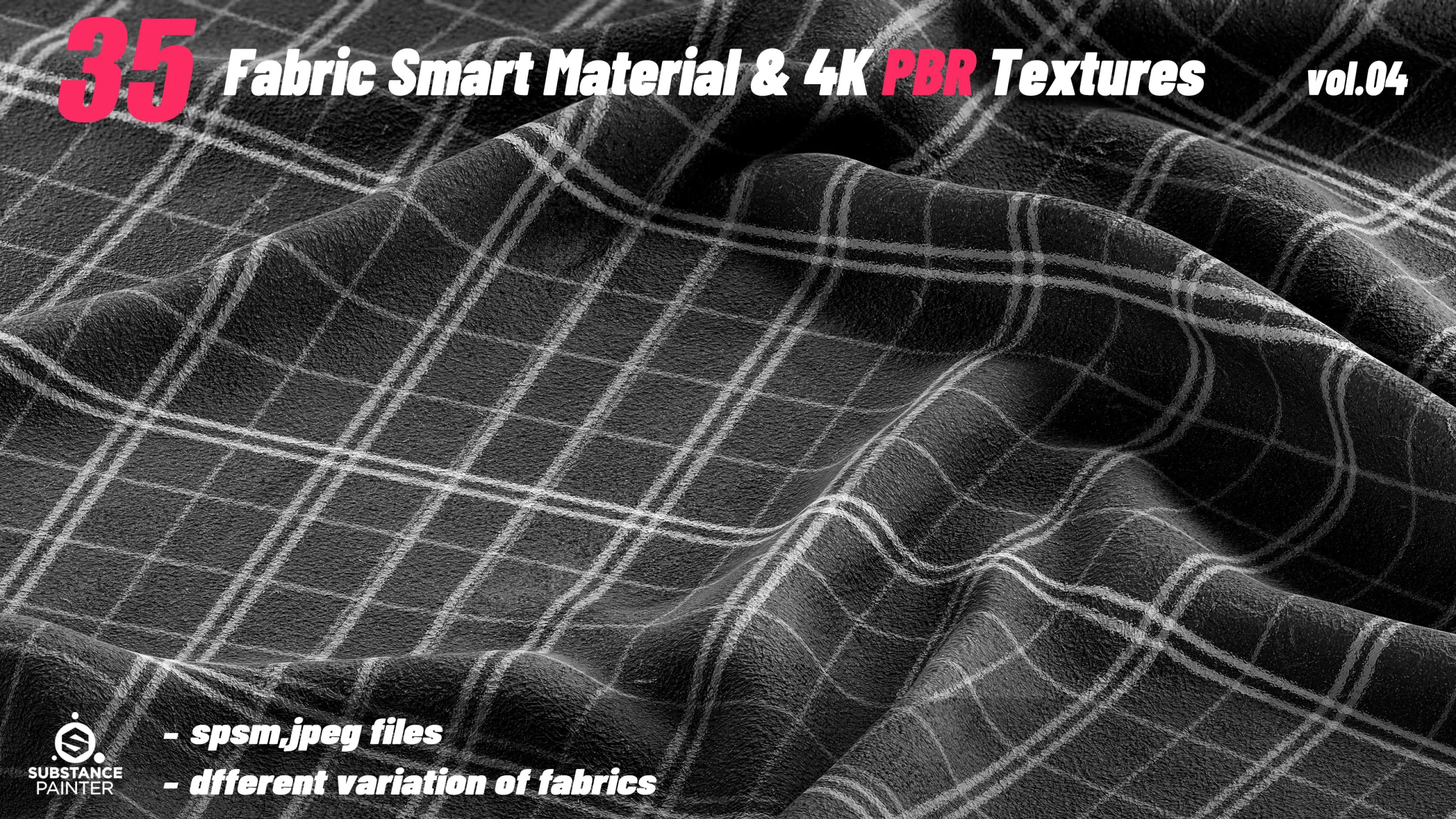 35 High Quality Fabric Smart Material Bundle + 4K PBR Texture_VOL.04