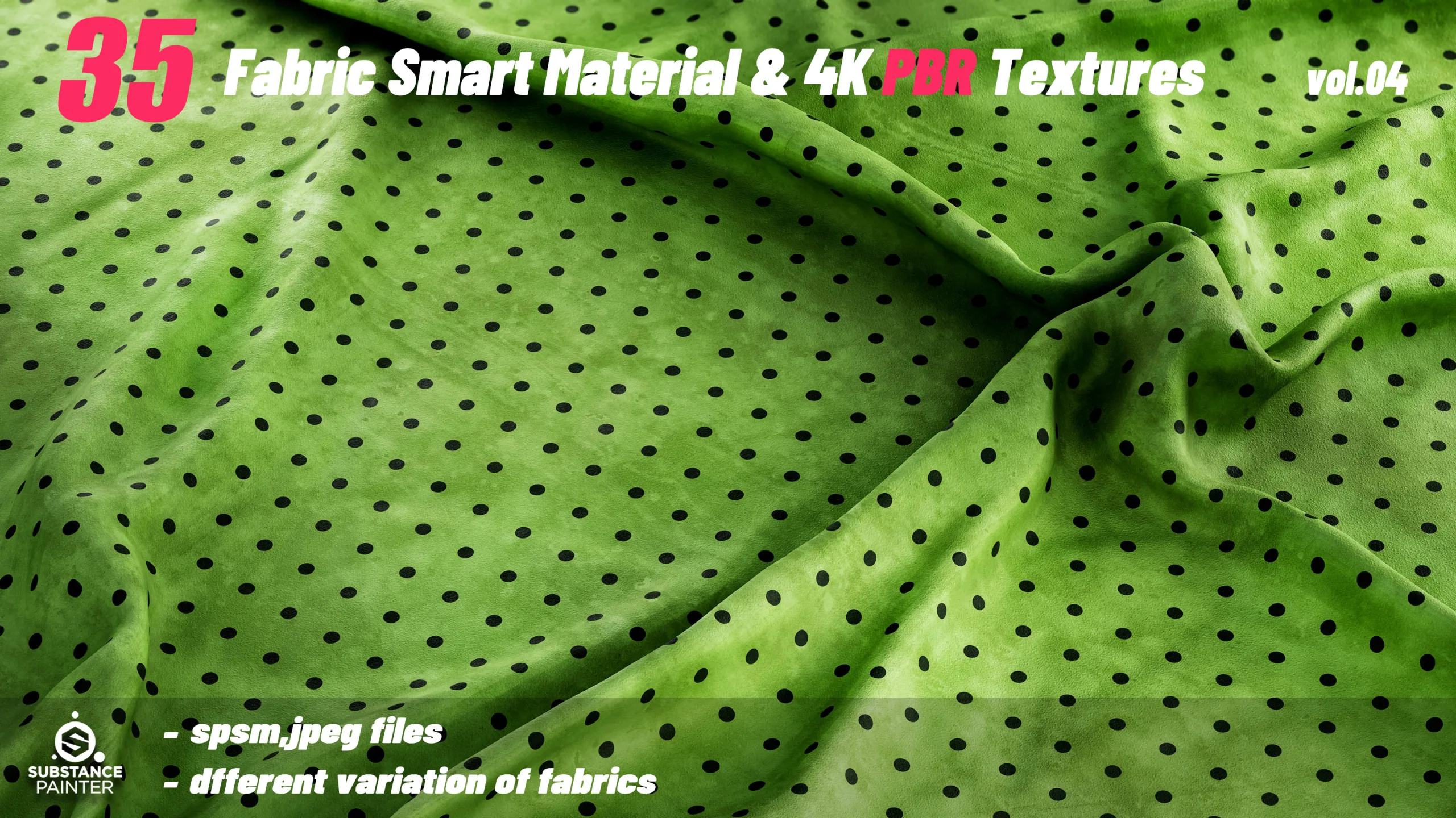 35 High Quality Fabric Smart Material Bundle + 4K PBR Texture_VOL.04