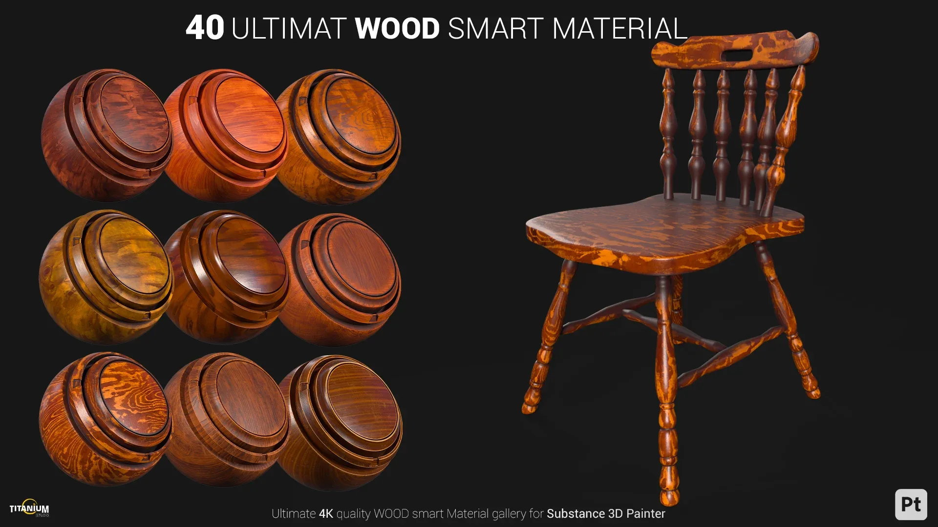 40 Ultimate Wood Smart Material + 4K PBR texures