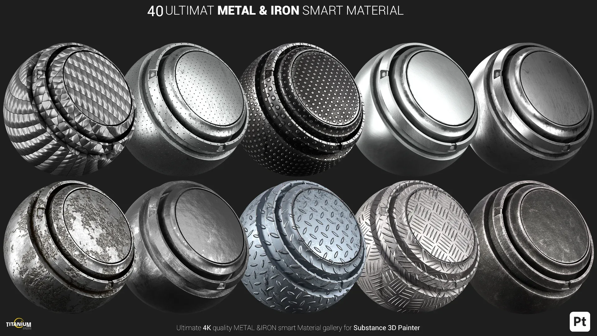 Ultimate Metal & Iron Smart Material + 4K PBR Textures