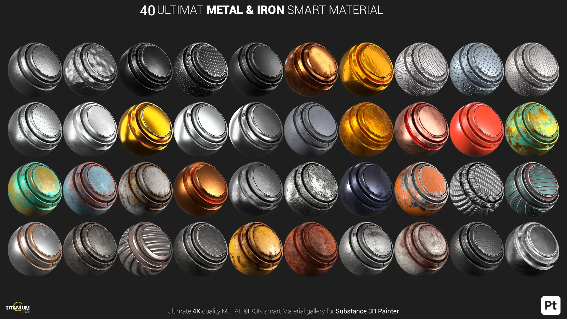 Ultimate Metal & Iron Smart Material + 4K PBR Textures