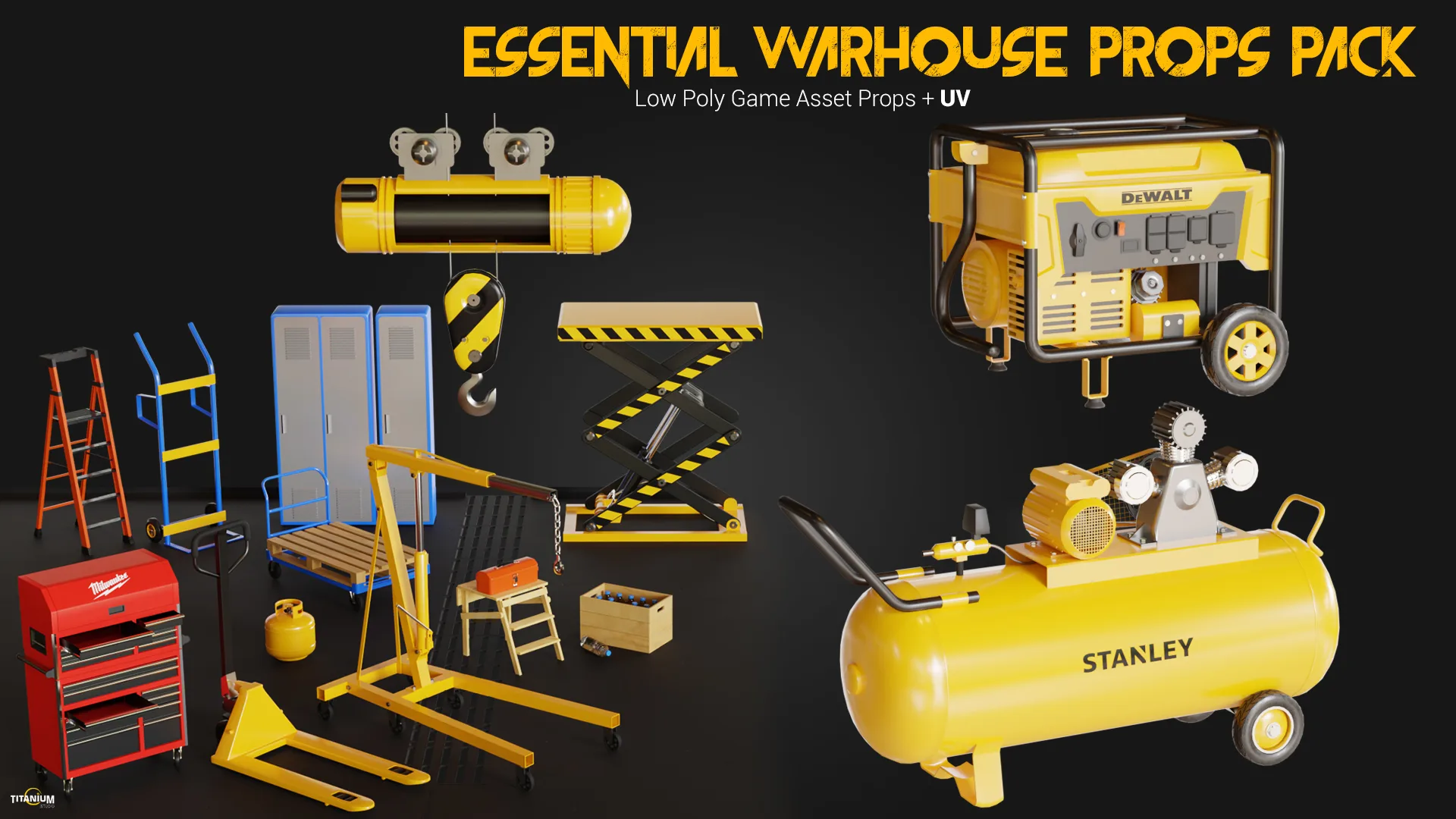 Essential Warhouse Props kitbash Pack