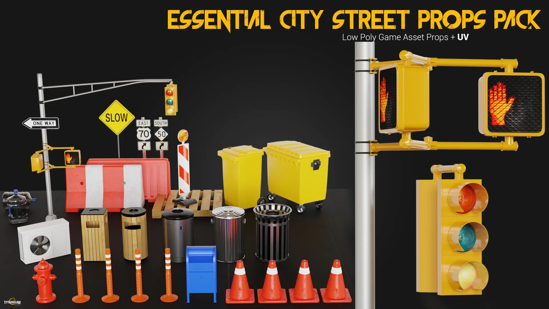 Essential City Street Props Kitbash Set