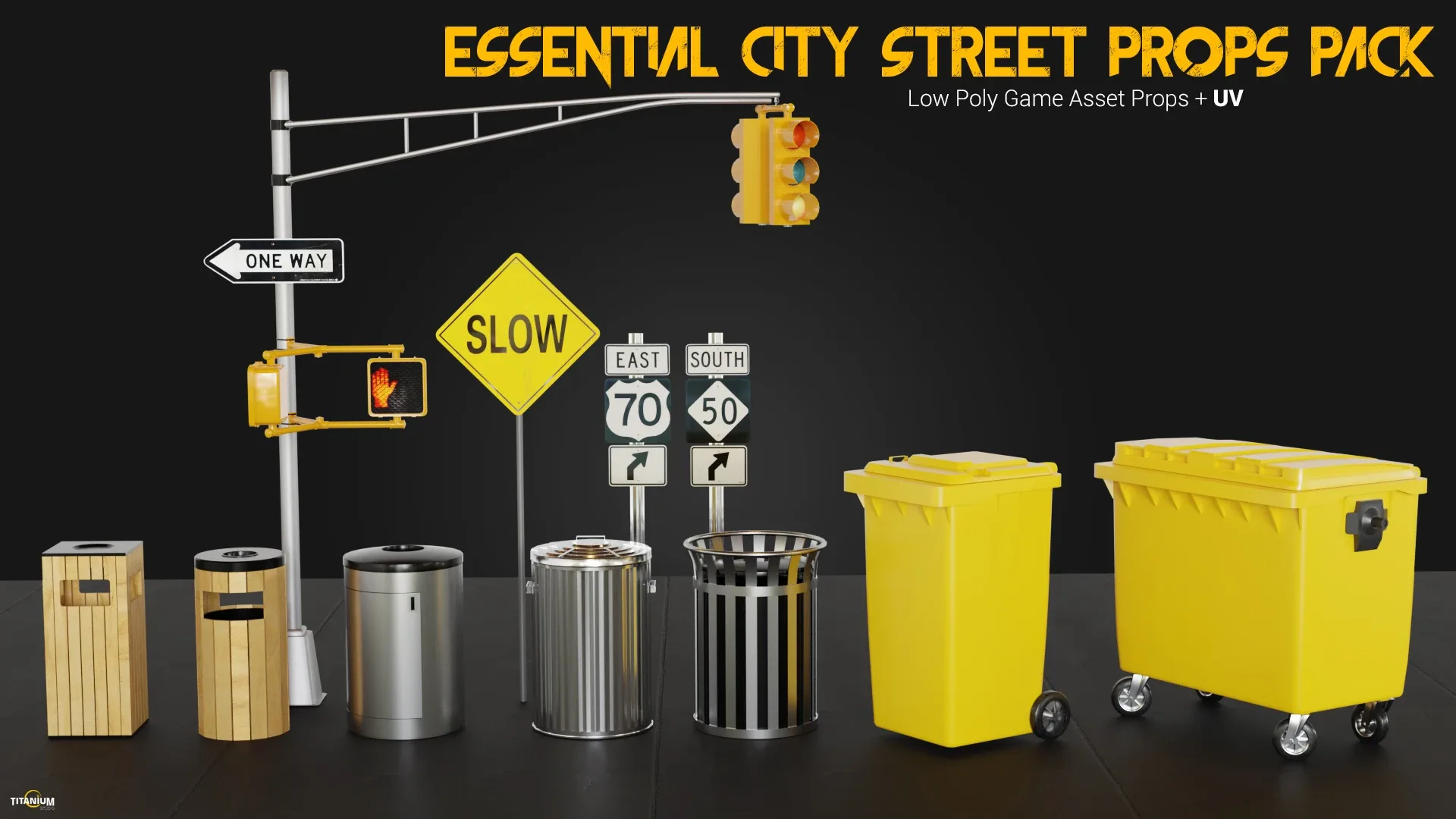 Essential City Street Props Kitbash Set