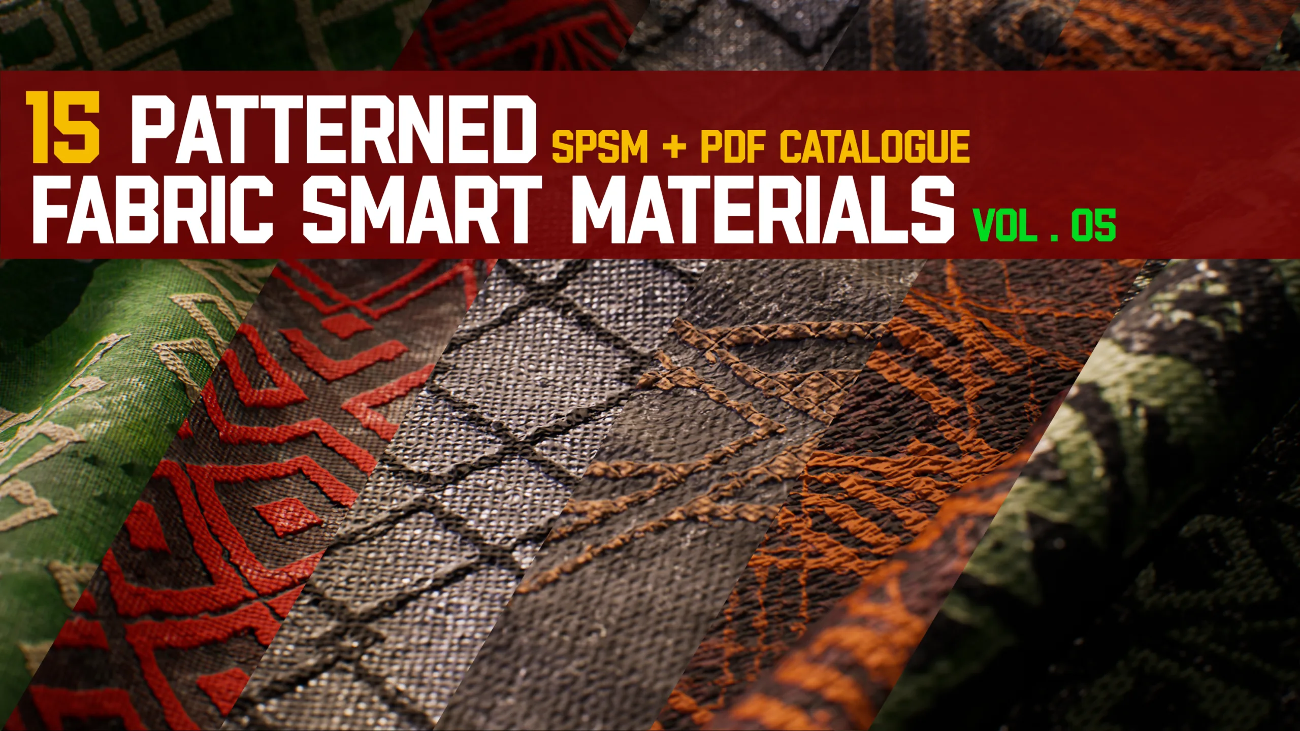 " 15 High Detailed Patterned Fabric Smart Materials " (Vol.5)