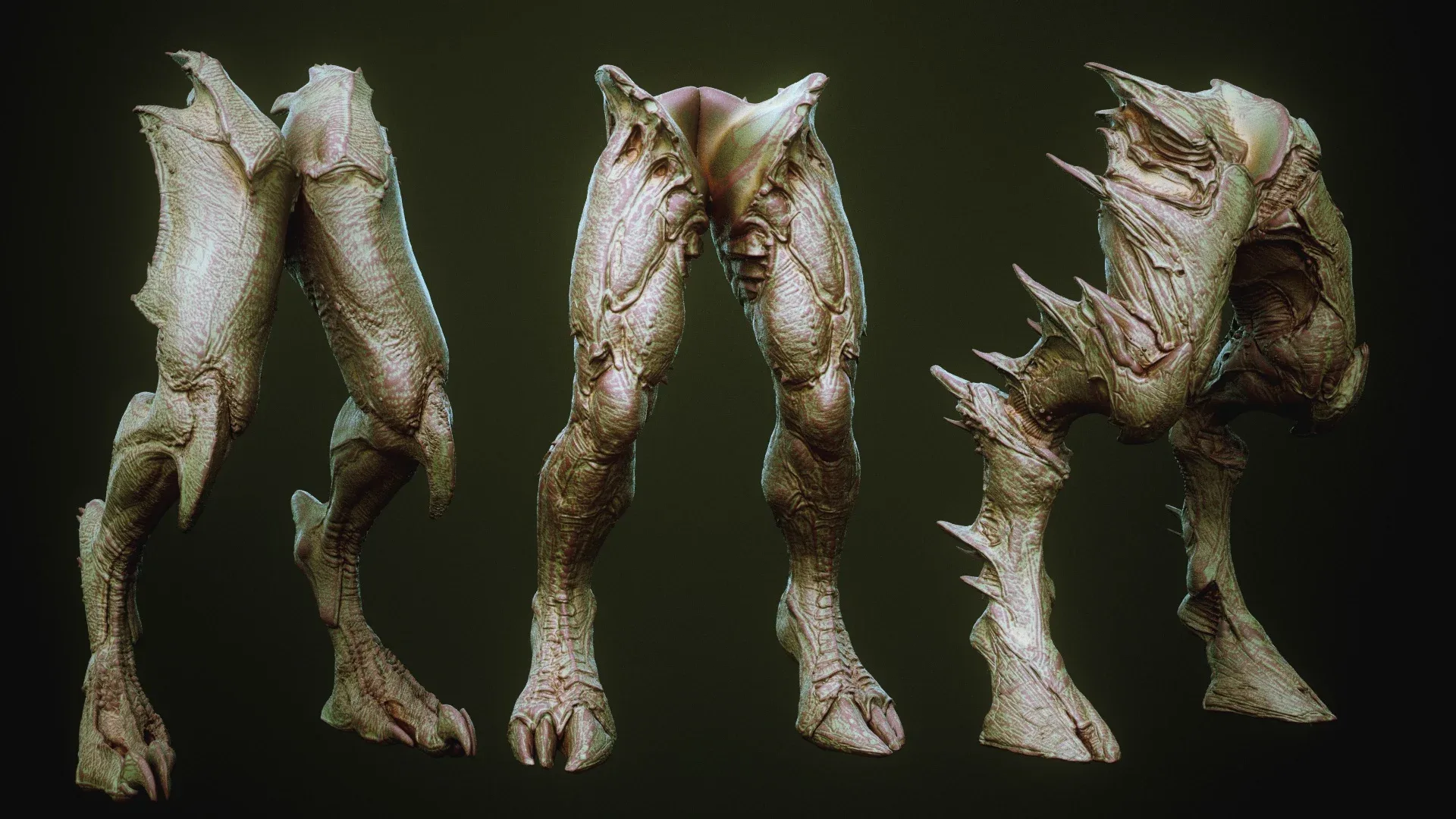 DEMON part 4: 40 Legs with Blendshapes